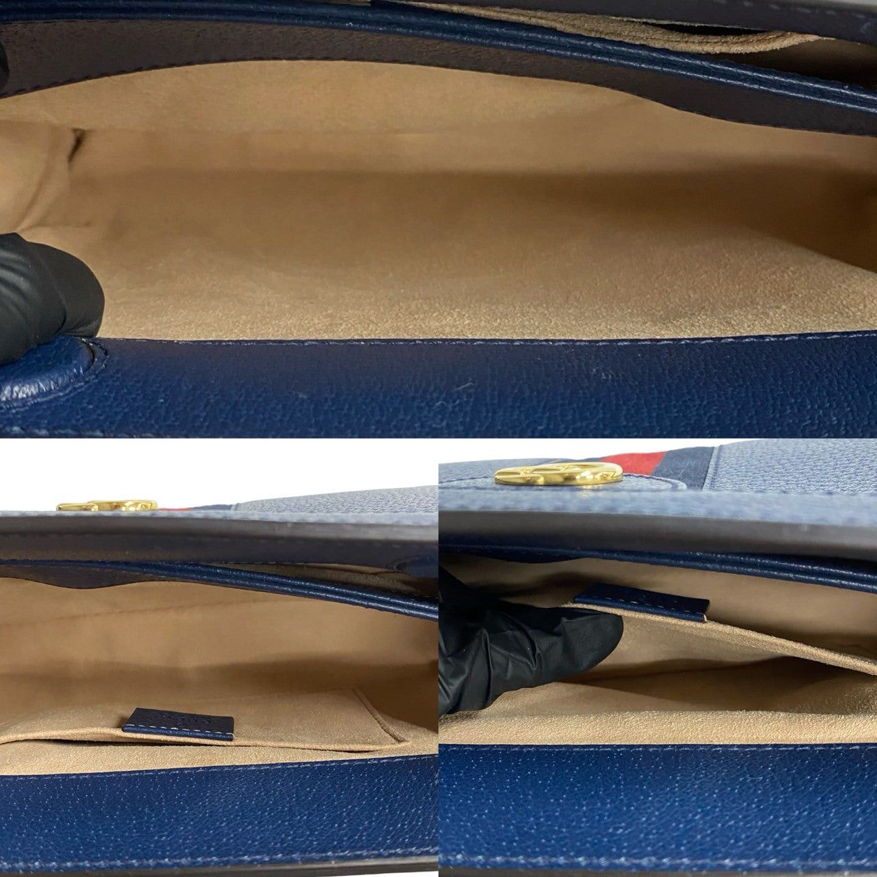 Gucci Gucci Shoulder Bag Blue Leather Size ONE SIZE - 8 Thumbnail