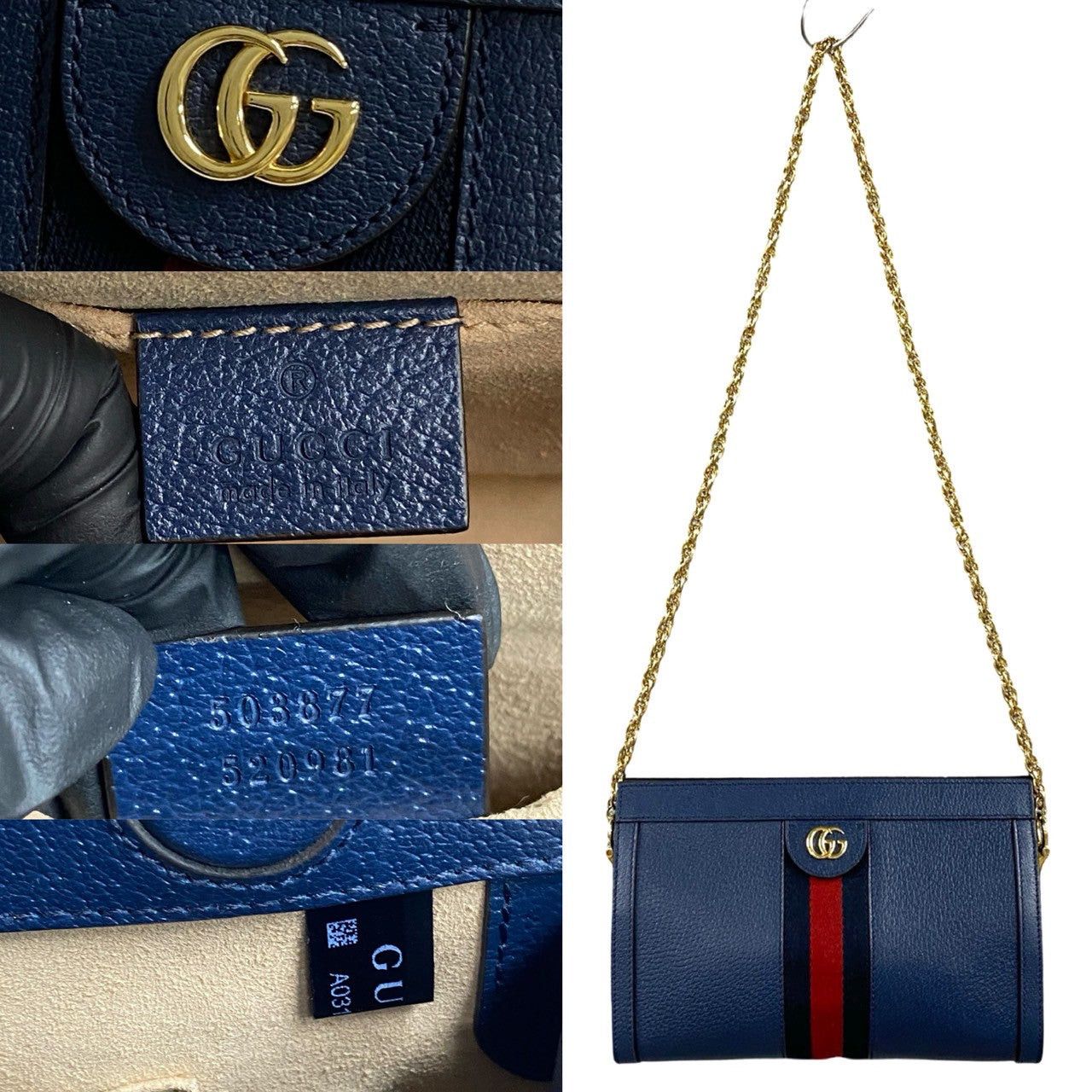 Gucci Gucci Shoulder Bag Blue Leather Size ONE SIZE - 3 Thumbnail