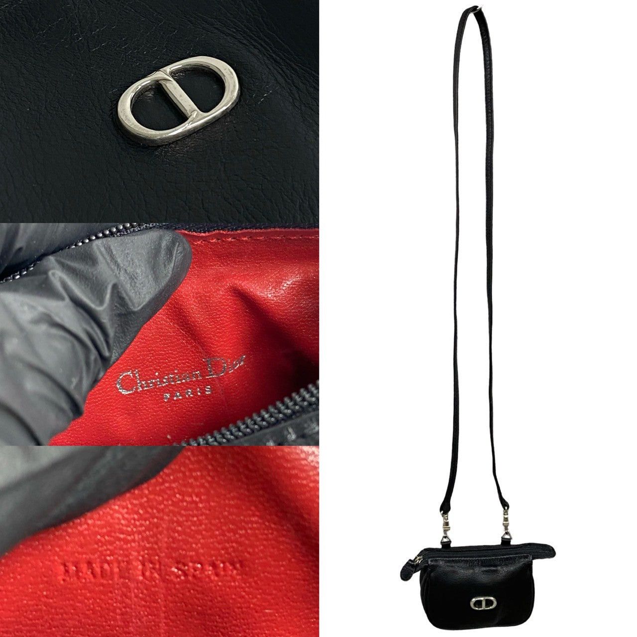 Dior Dior Shoulder Bag Black Leather Size ONE SIZE - 3 Thumbnail