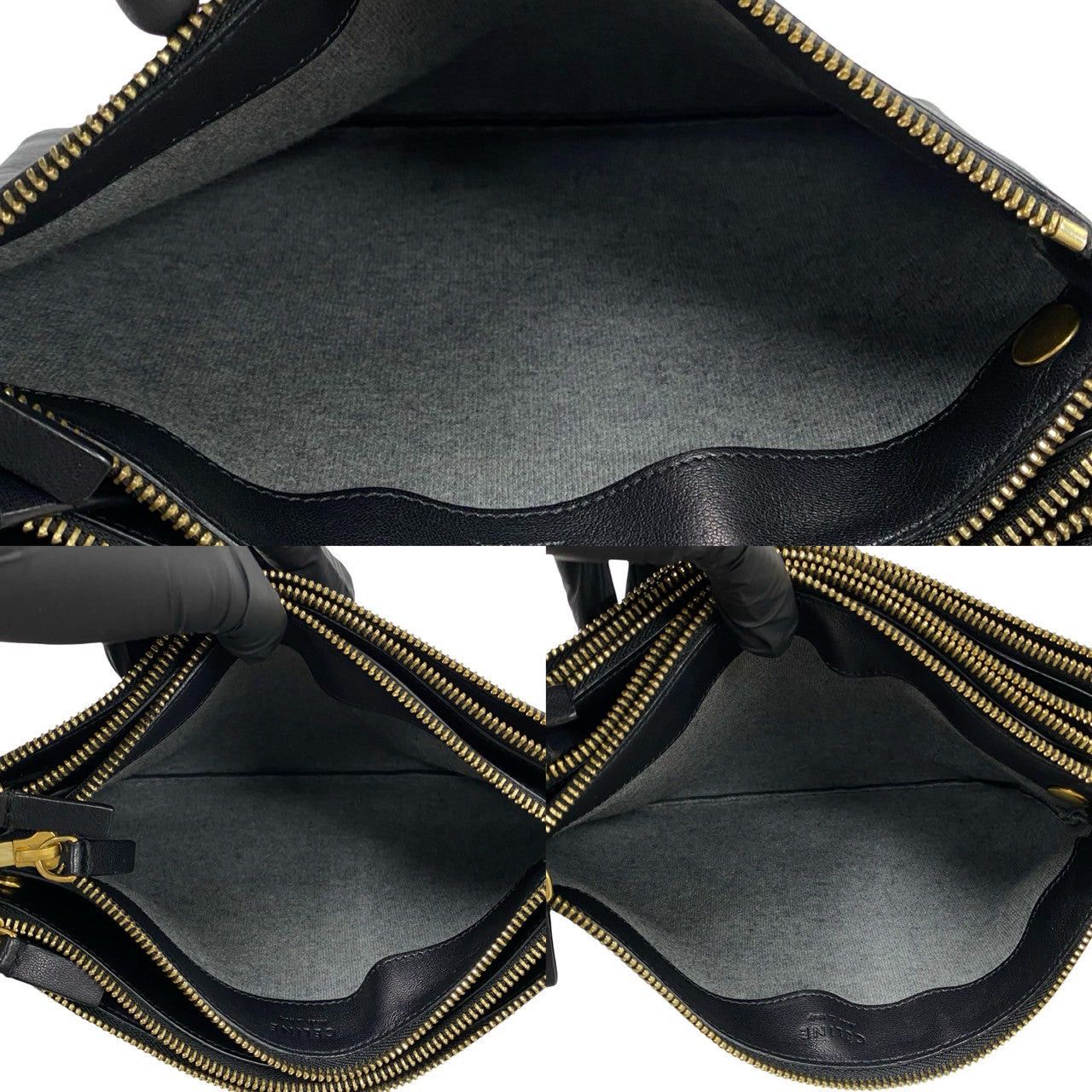 Celine Celine Shoulder Bag Black Leather Size ONE SIZE - 8 Thumbnail