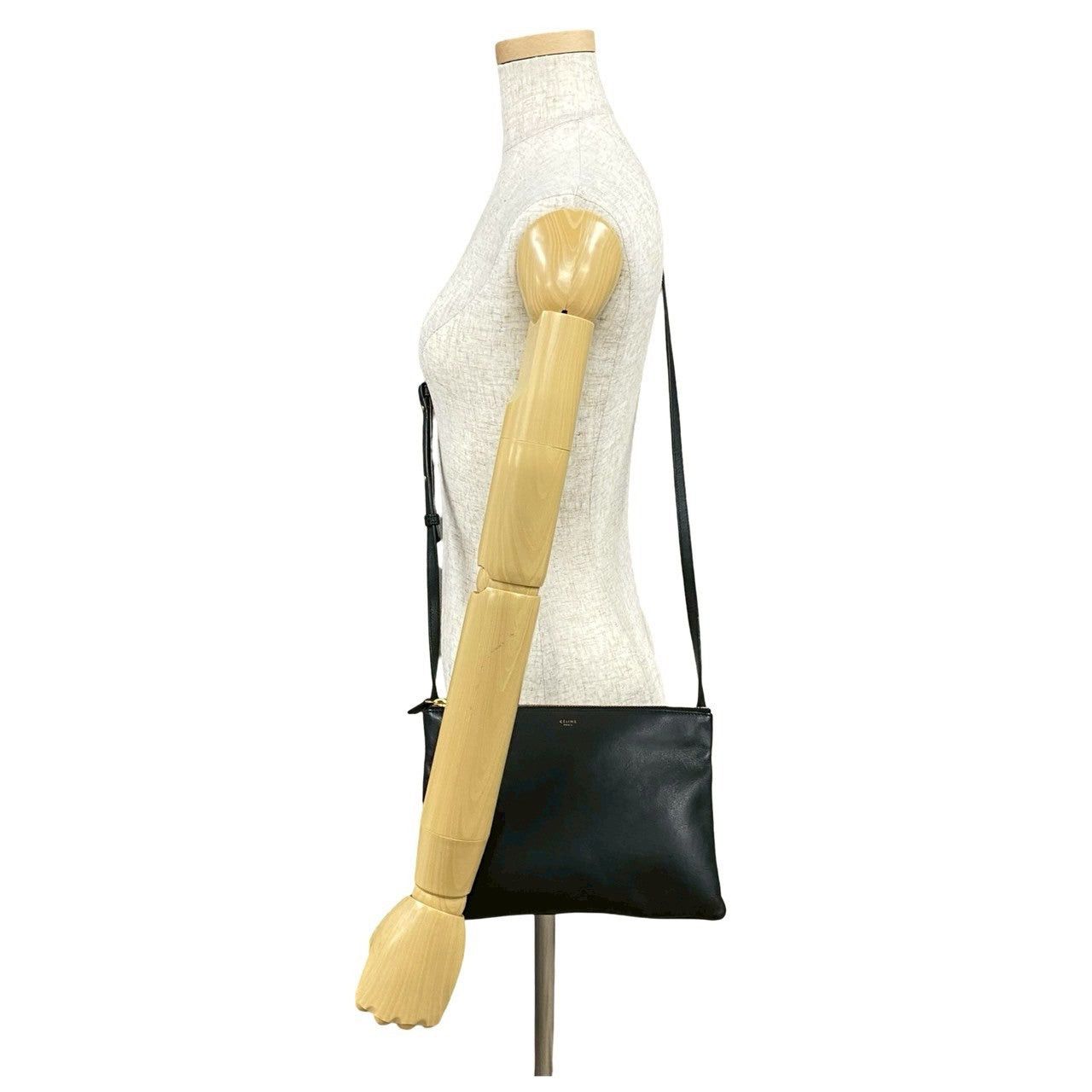 Celine Celine Shoulder Bag Black Leather Size ONE SIZE - 2 Thumbnail