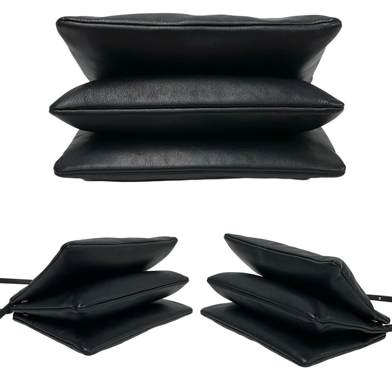 Celine Celine Shoulder Bag Black Leather Size ONE SIZE - 6 Thumbnail