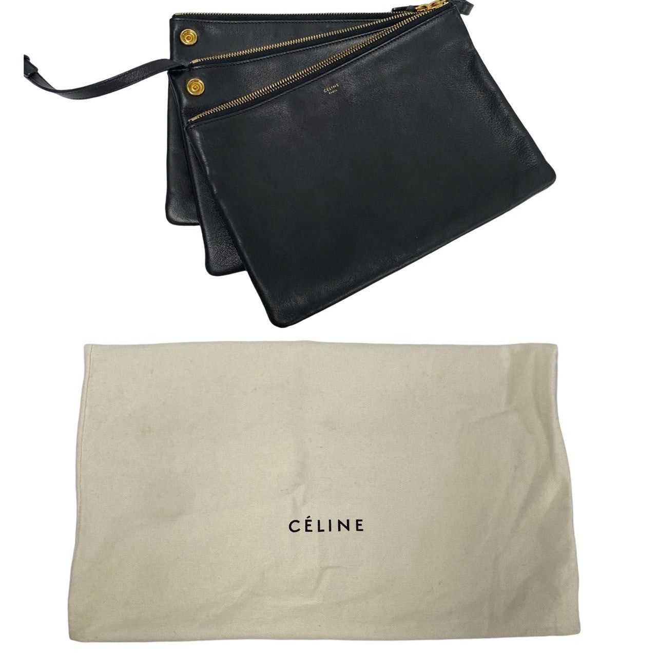 Celine Celine Shoulder Bag Black Leather Size ONE SIZE - 9 Thumbnail