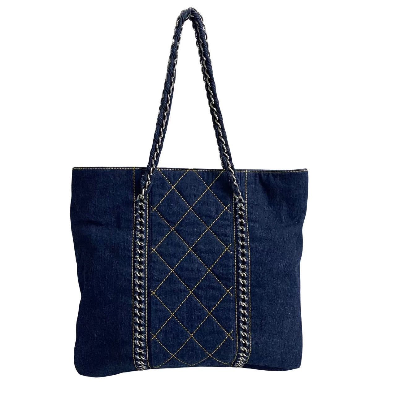 Chanel Chanel Tote Bag Blue Denim Size ONE SIZE - 4 Thumbnail