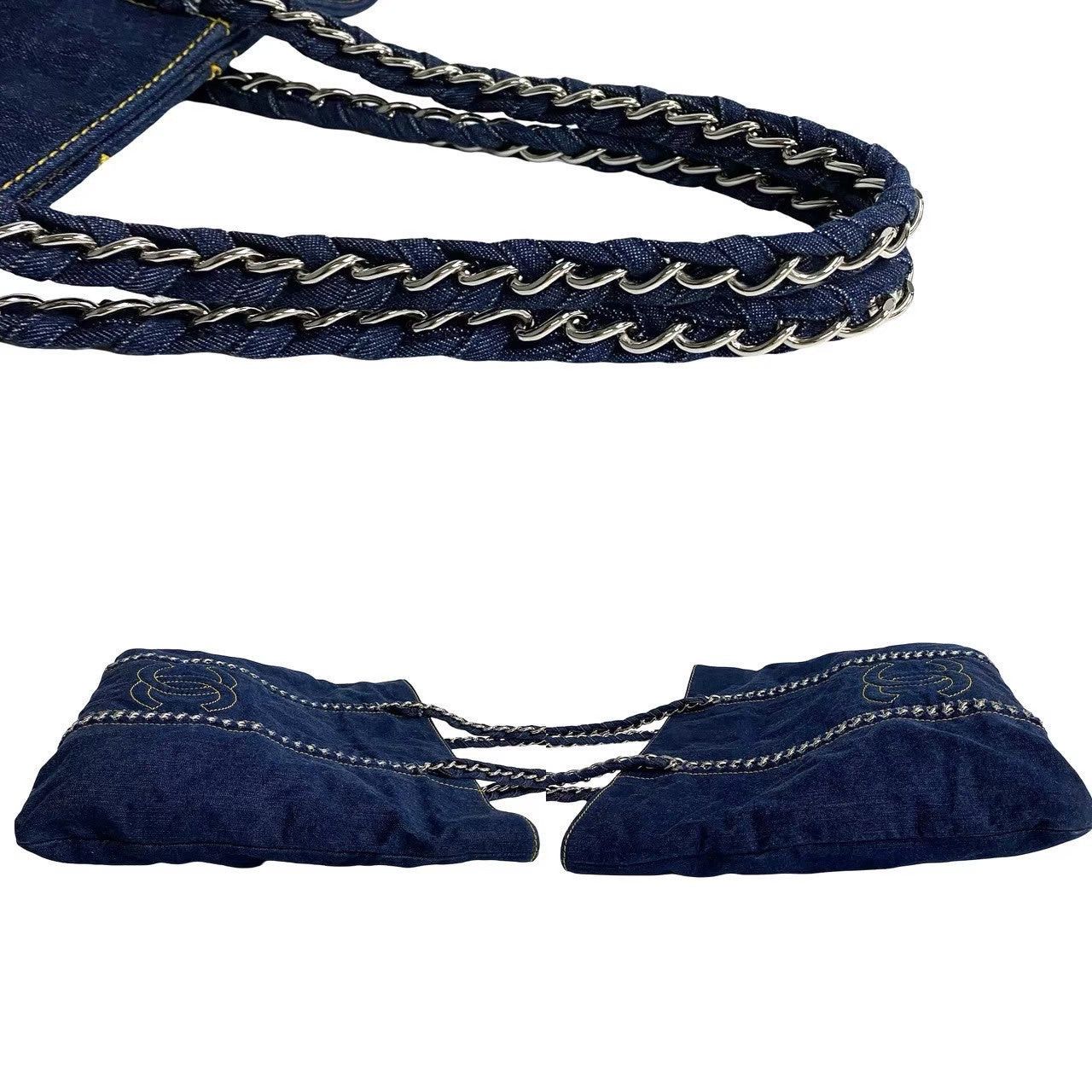 Chanel Chanel Tote Bag Blue Denim Size ONE SIZE - 5 Thumbnail