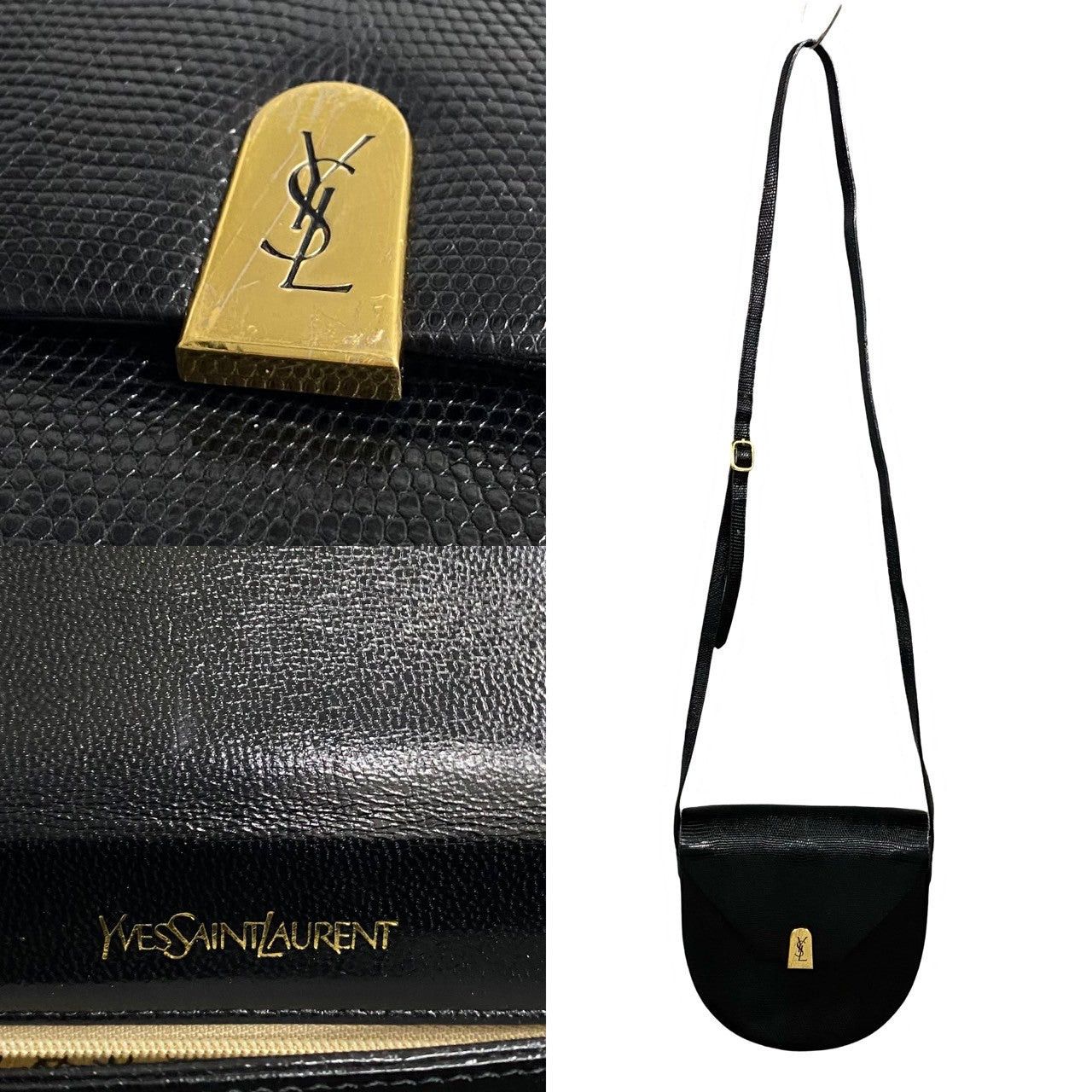 Yves Saint Laurent Yves Saint Laurent Shoulder Bag Black Leather Size ONE SIZE - 3 Thumbnail