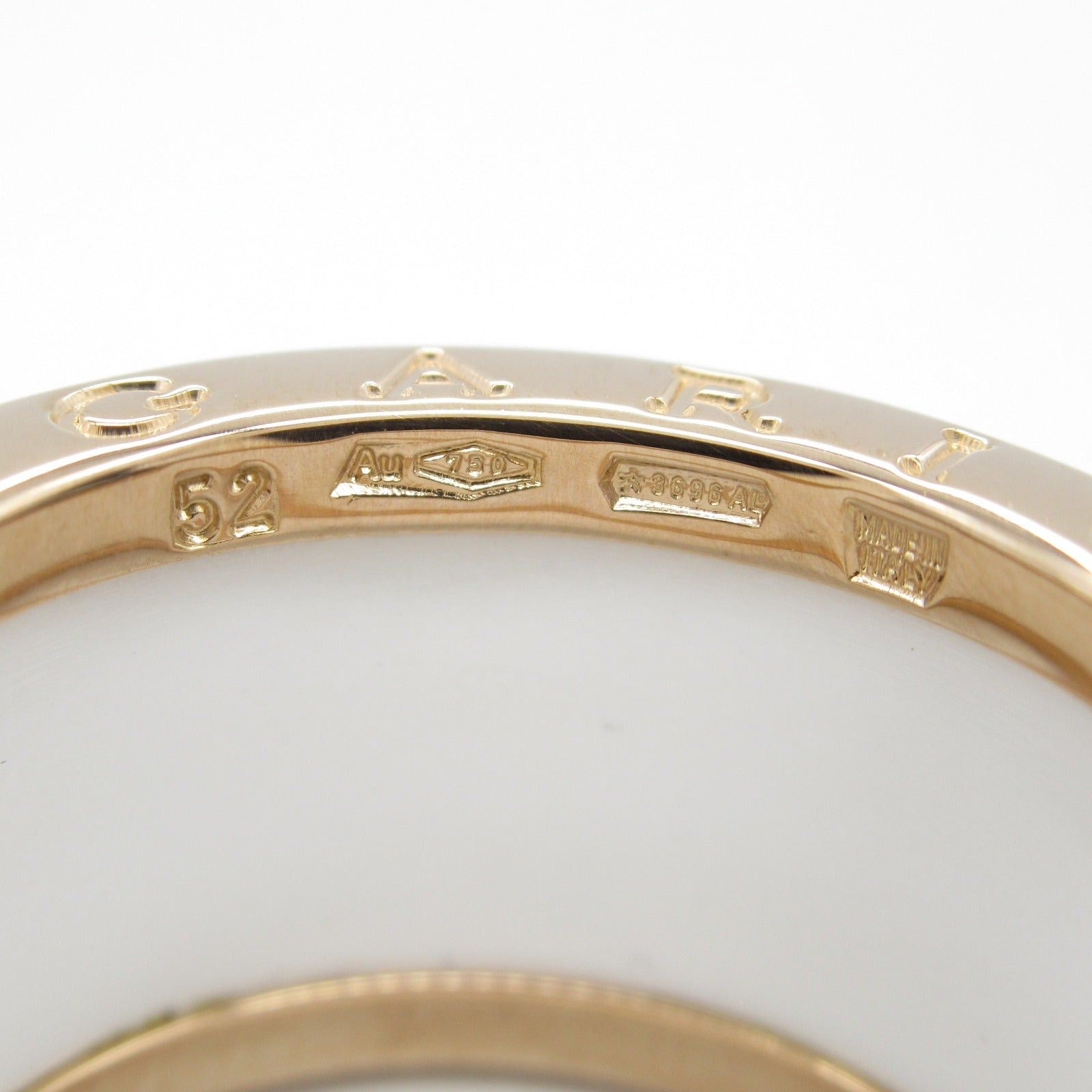 Bvlgari Bvlgari B Zero One Ring Ceramic K18Pg (Pink Gold) White Size ONE SIZE - 4 Thumbnail