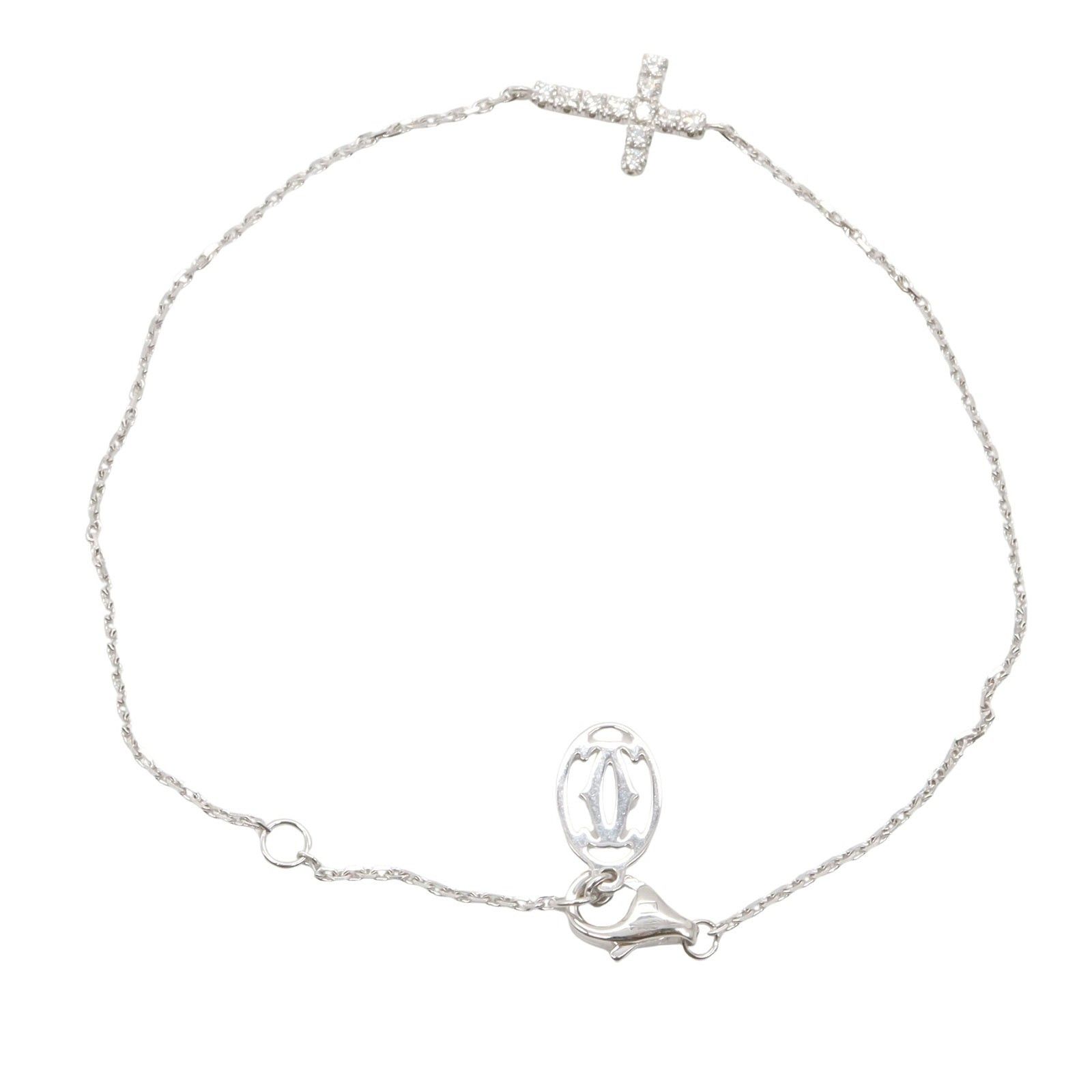 Cartier Cartier Symbol Cross Diamond Bracelet K18Wg (White Gold) Clear Size ONE SIZE - 2 Thumbnail