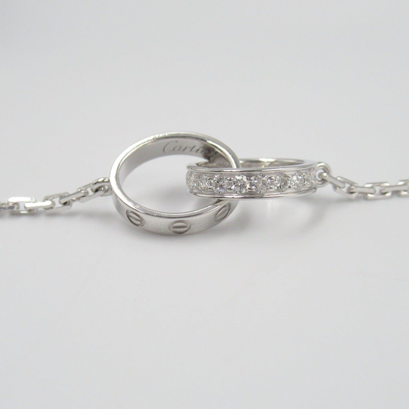 Cartier Cartier Baby Love Necklace Diamond K18Wg (White Gold) Clear Size ONE SIZE - 7 Thumbnail