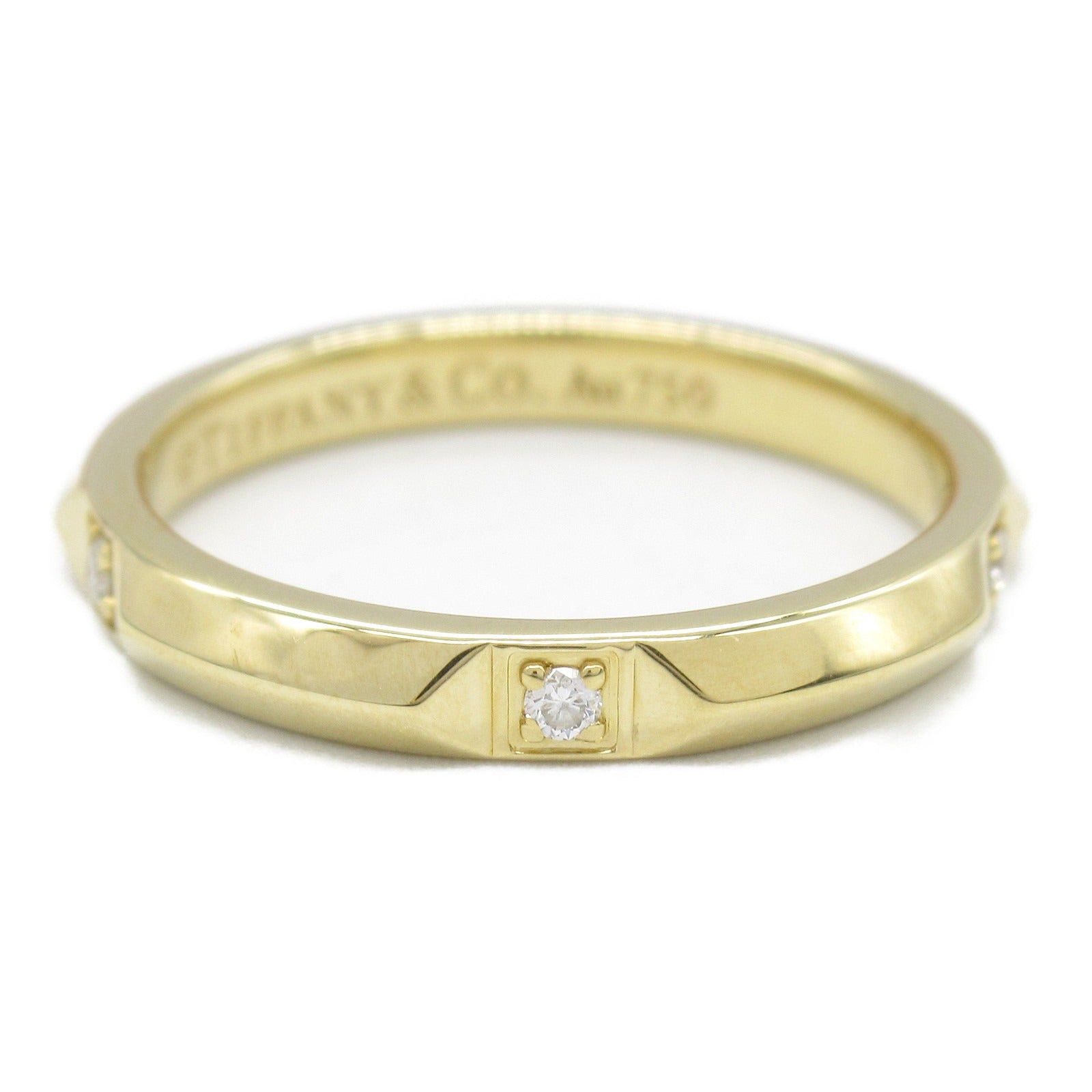 Tiffany & Co. Tiffany Co True Band Ring K18 (Yellow Gold) Diamond Clear Size ONE SIZE - 2 Thumbnail