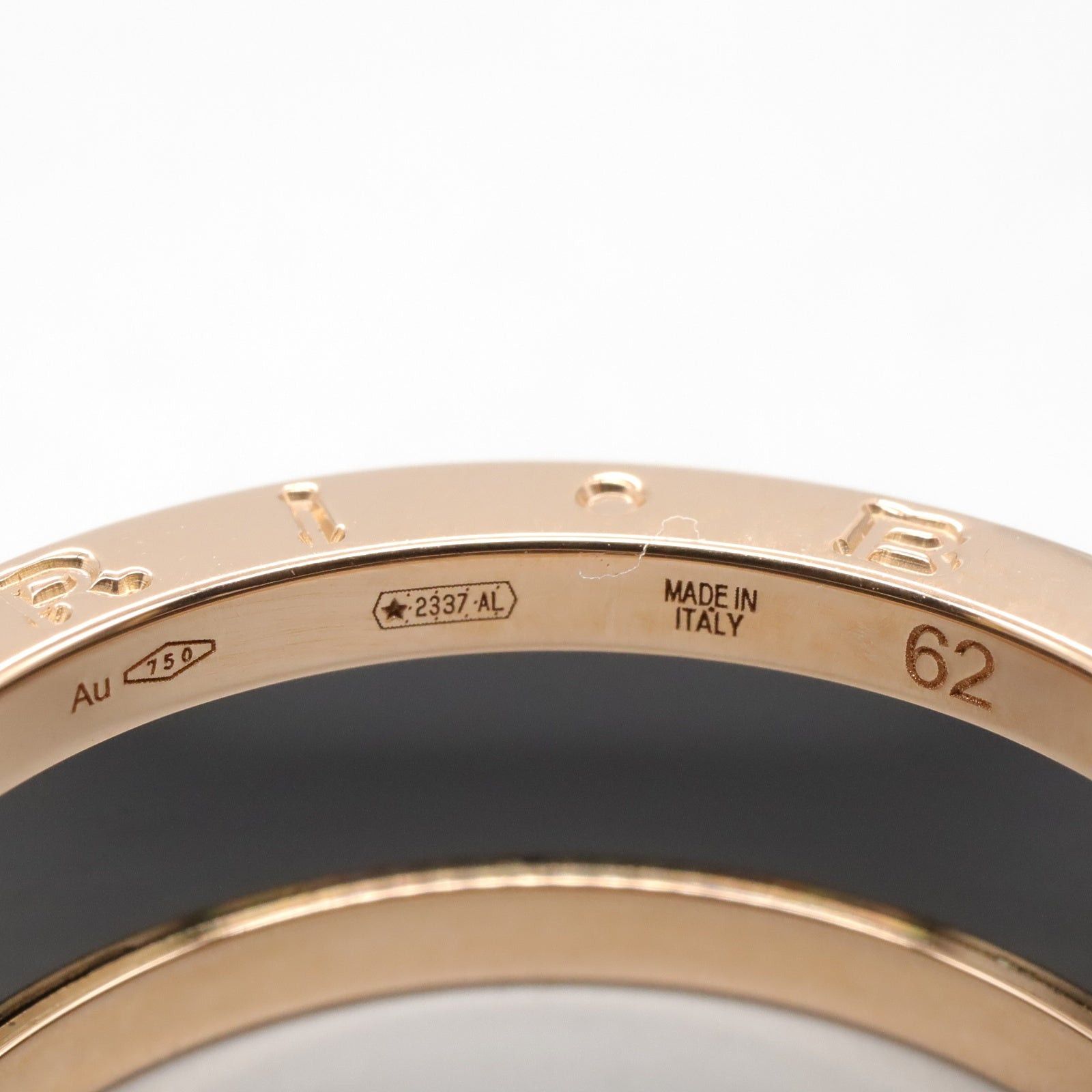 Bvlgari Bvlgari B Zero One Ring Ceramic K18Pg (Pink Gold) Black Size ONE SIZE - 4 Thumbnail