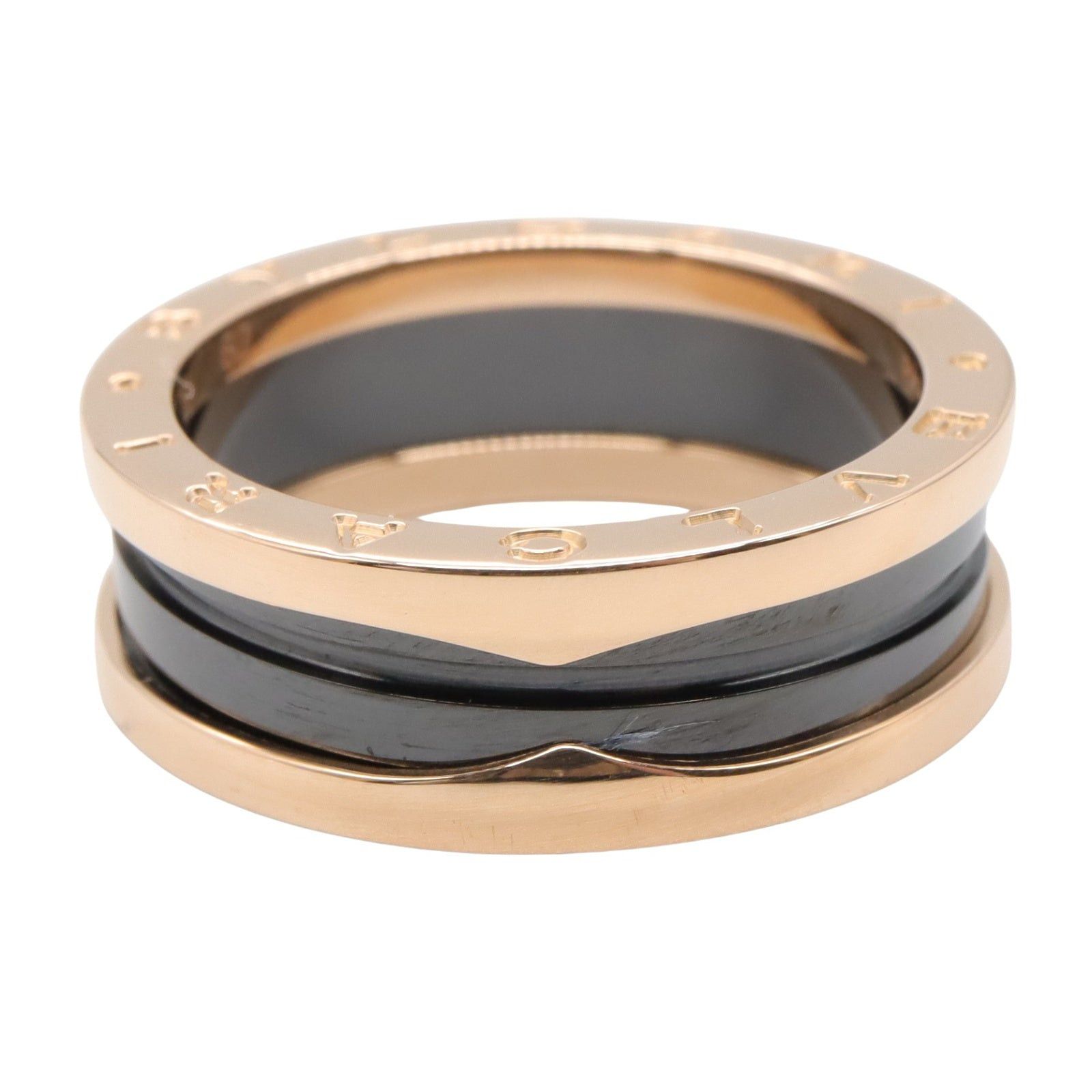 Bvlgari Bvlgari B Zero One Ring Ceramic K18Pg (Pink Gold) Black Size ONE SIZE - 3 Thumbnail