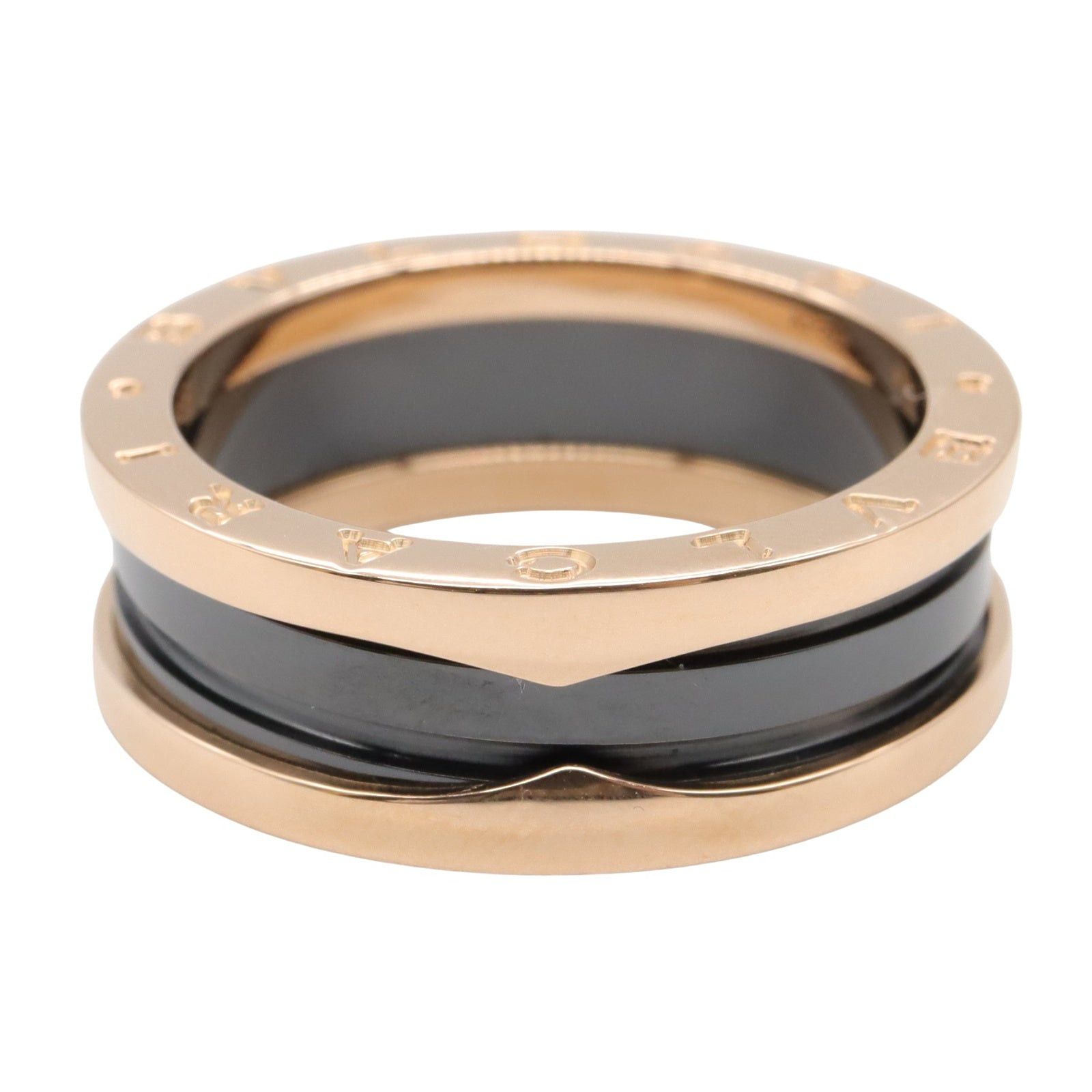 Bvlgari Bvlgari B Zero One Ring Ceramic K18Pg (Pink Gold) Black Size ONE SIZE - 2 Thumbnail