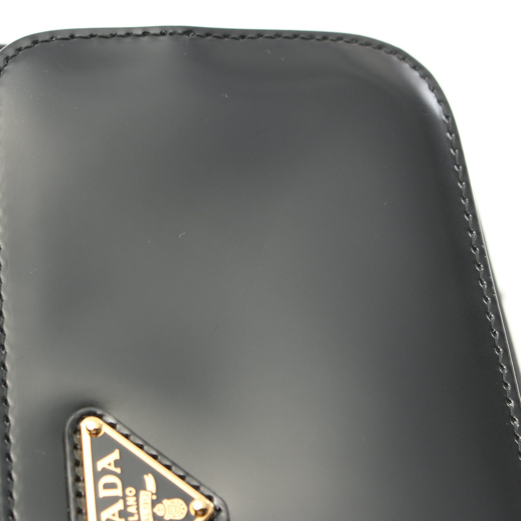 Prada Prada Tessuto+Spazzol Shoulder Wallet Nylon Leather Black Size ONE SIZE - 8 Thumbnail