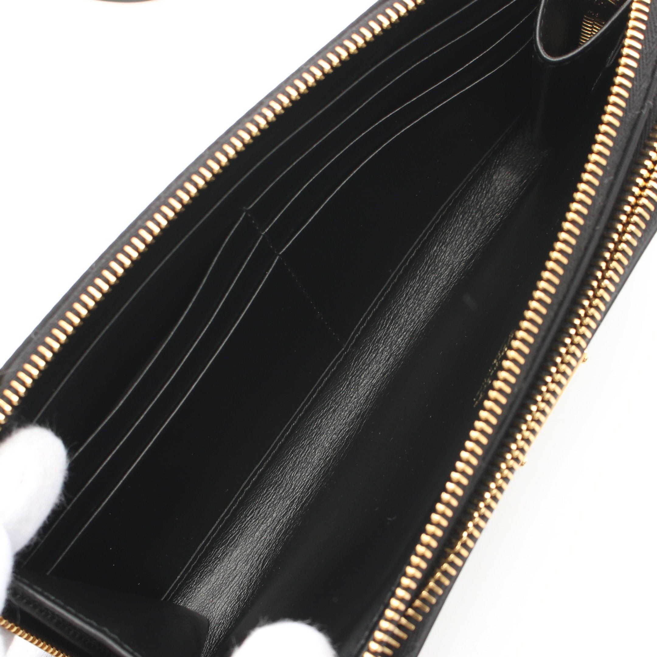 Prada Prada Tessuto+Spazzol Shoulder Wallet Nylon Leather Black Size ONE SIZE - 3 Thumbnail