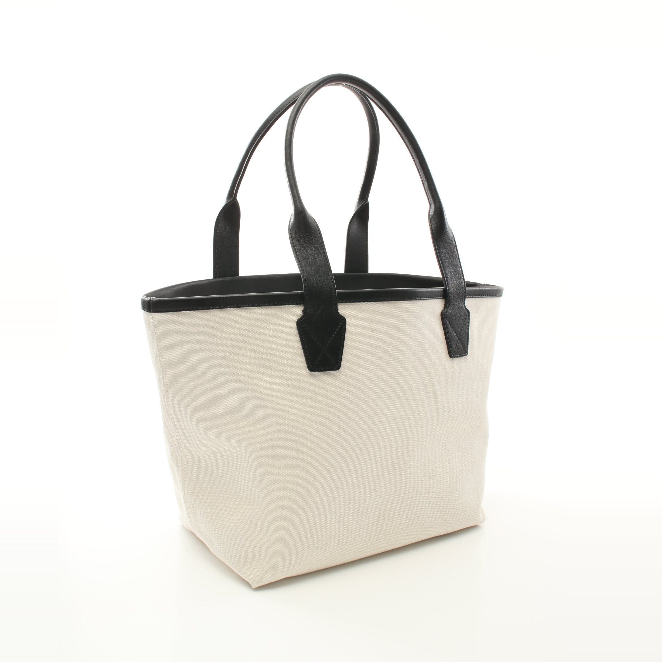 Balenciaga Balenciaga Cities Paris Jumbo Handbag Tote Bag Canvas Leather White Black Size ONE SIZE - 2 Thumbnail
