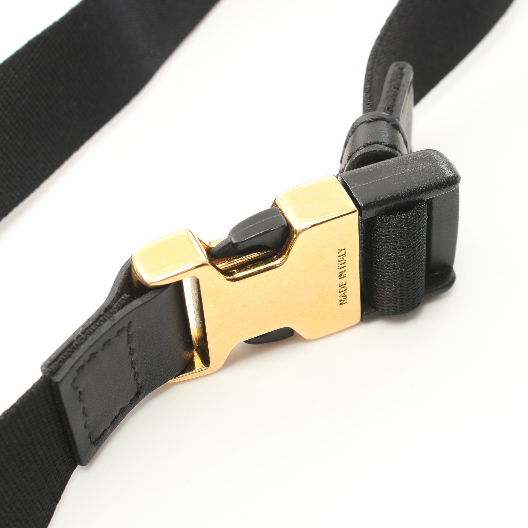 Fendi Fendi Karligraphy Body Bag Waist Studs Leather Black Size ONE SIZE - 9 Thumbnail