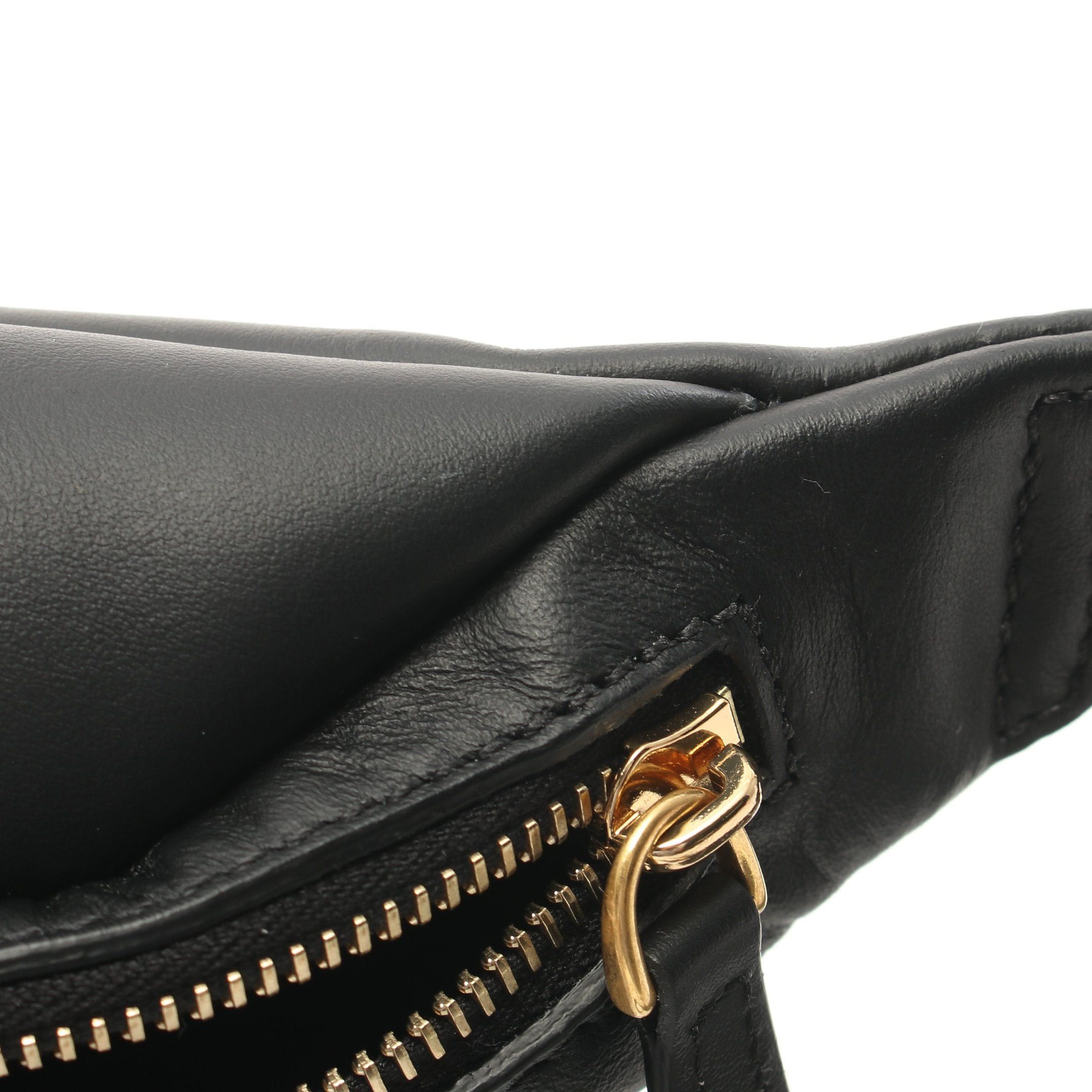 Fendi Fendi Karligraphy Body Bag Waist Studs Leather Black Size ONE SIZE - 10 Thumbnail