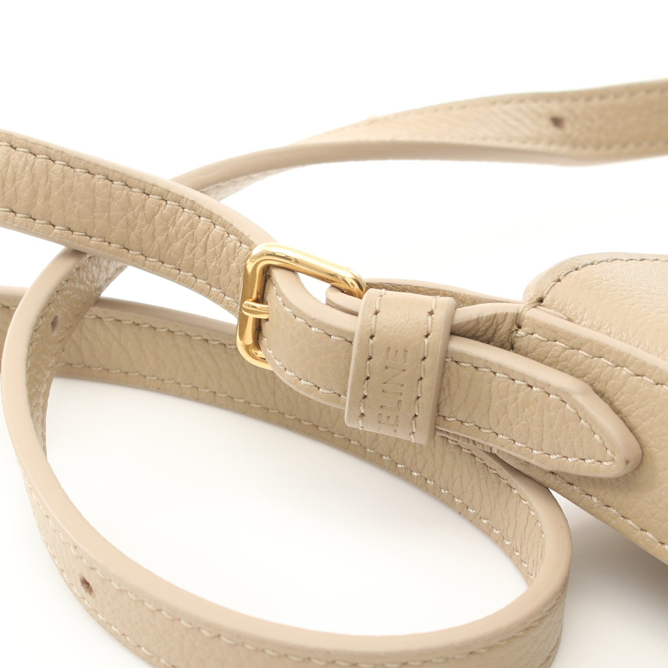 Celine Celine Mobile Pouch Eloise Shoulder Bag Leather Light Beige Size ONE SIZE - 7 Thumbnail