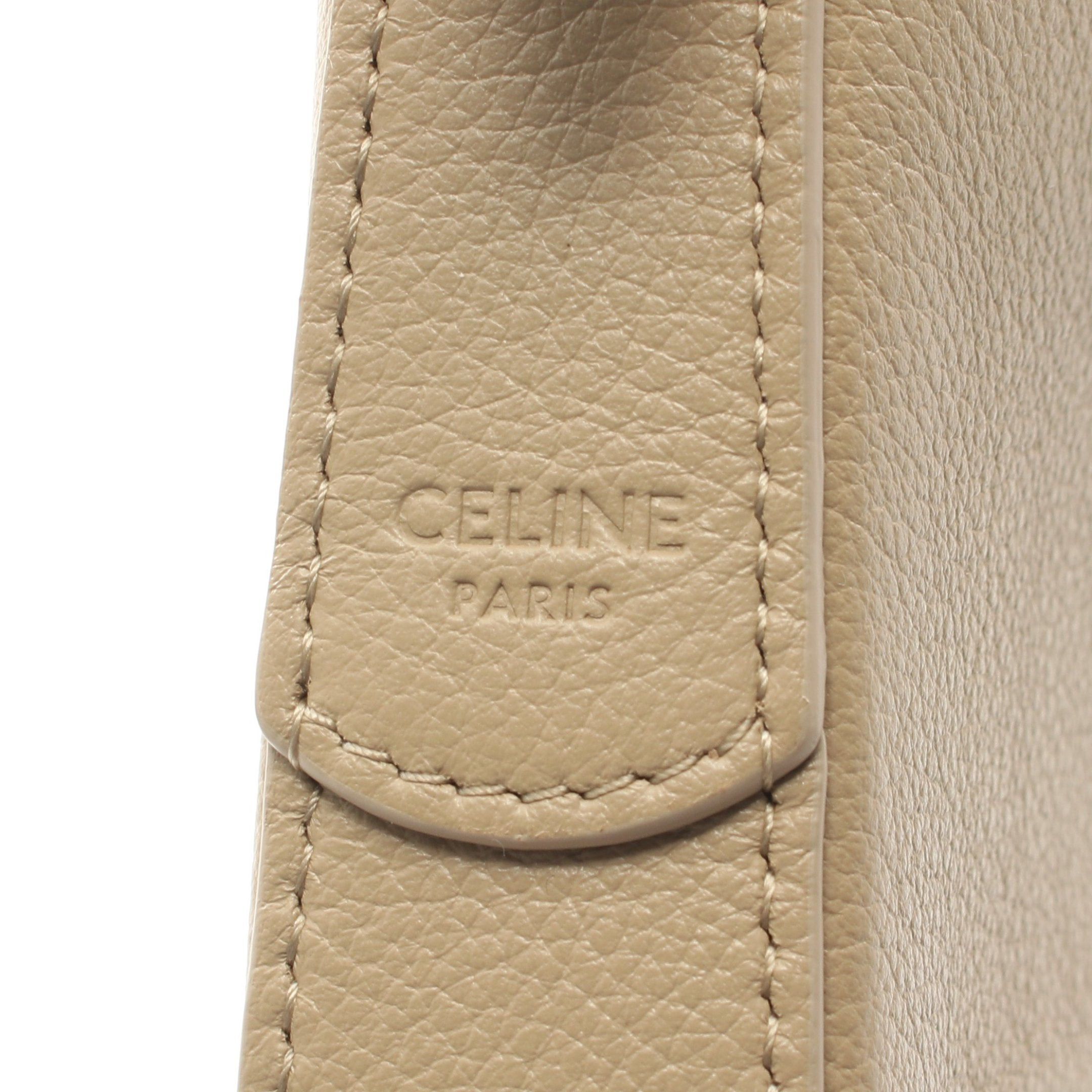 Celine Celine Mobile Pouch Eloise Shoulder Bag Leather Light Beige Size ONE SIZE - 4 Thumbnail
