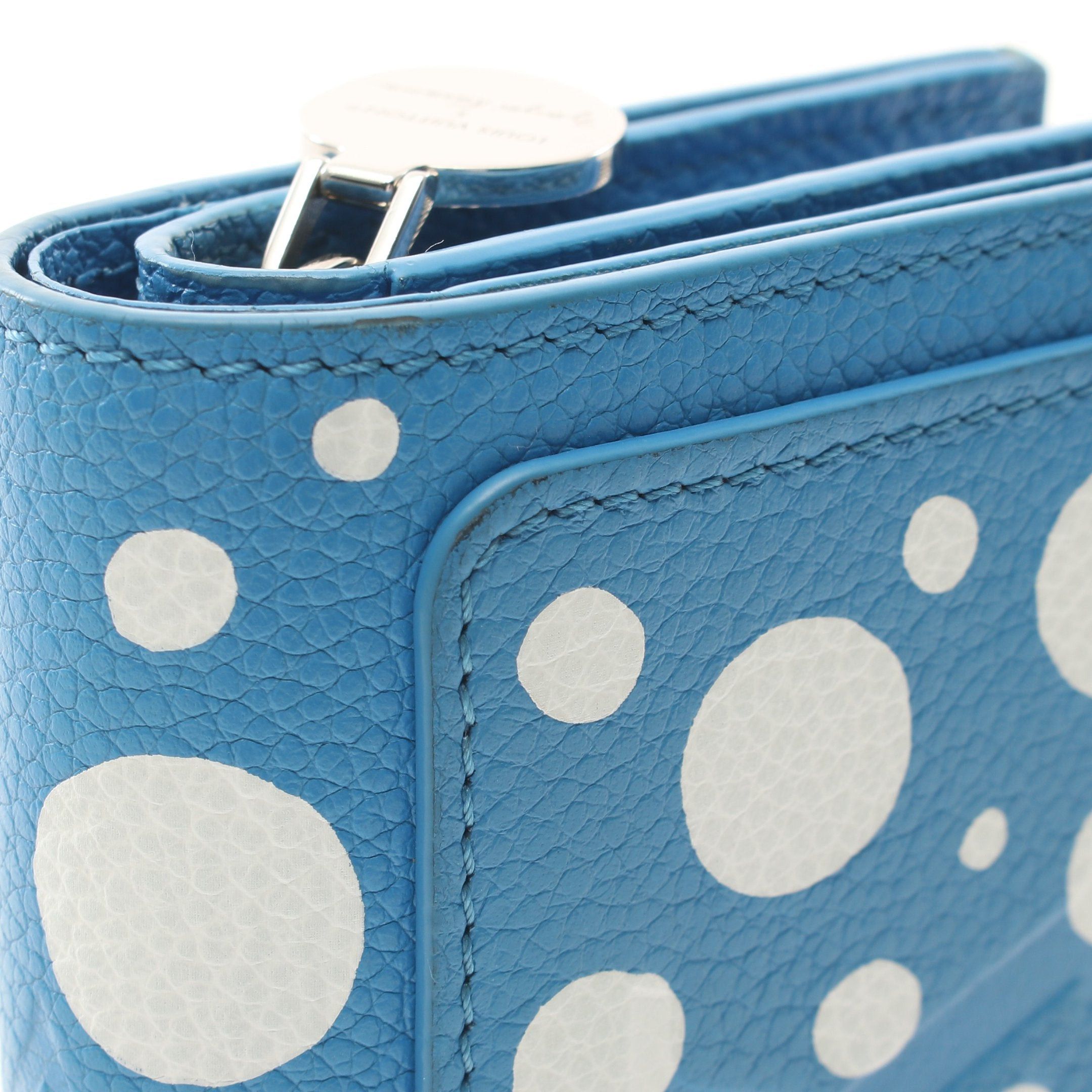 Louis Vuitton Louis Vuitton Louis Vuitton * Yayoi Kusama Portefeuil Claire Monogram Empreinte Bi-Fold Wallet Leather Blue White Size ONE SIZE - 8 Thumbnail