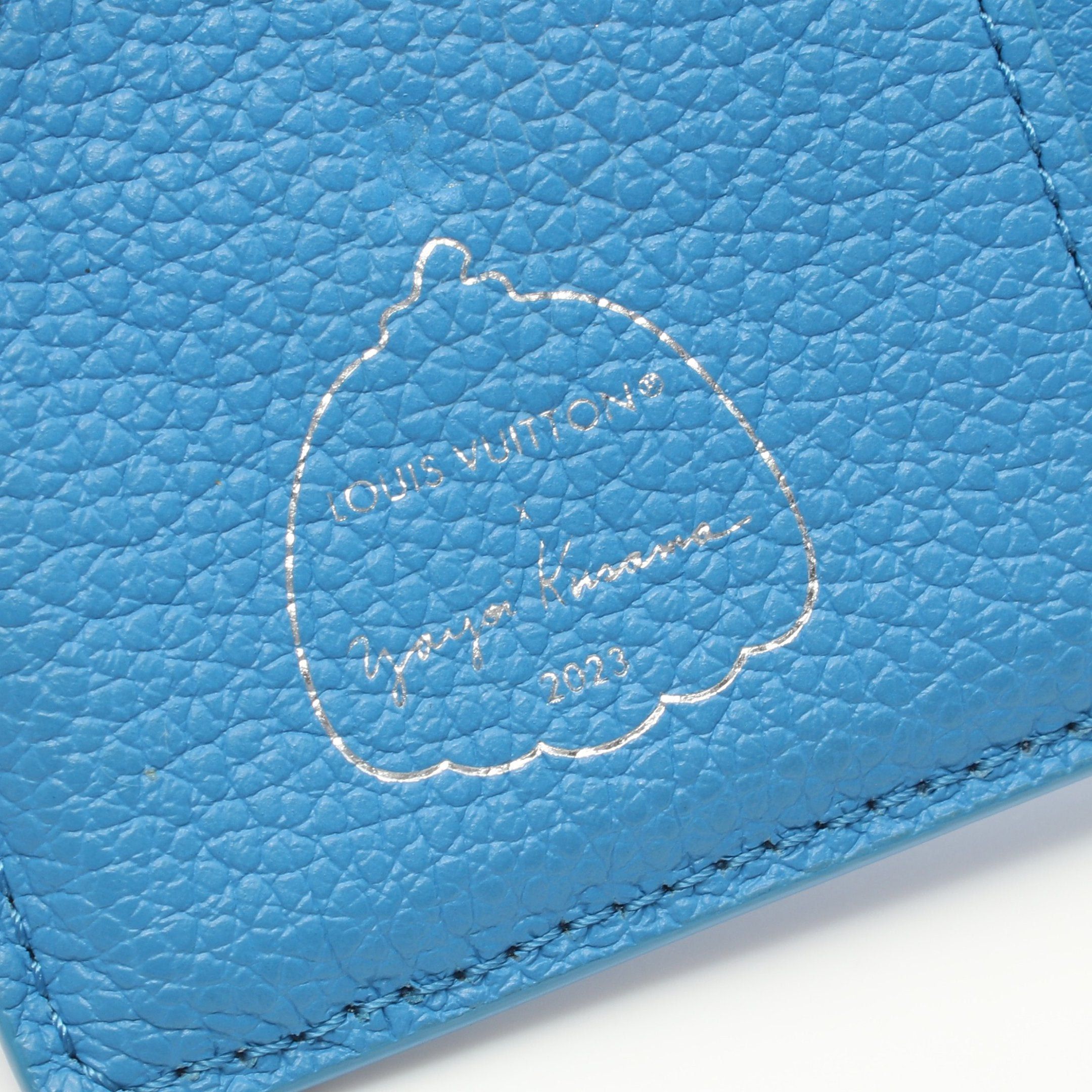 Louis Vuitton Louis Vuitton Louis Vuitton * Yayoi Kusama Portefeuil Claire Monogram Empreinte Bi-Fold Wallet Leather Blue White Size ONE SIZE - 4 Thumbnail