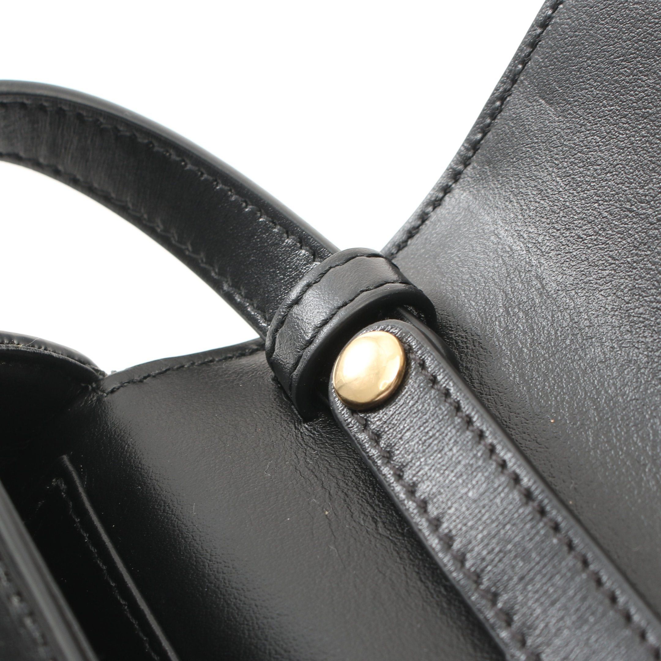 Celine Celine Mini Claude Triomphe Shoulder Bag Leather Black Size ONE SIZE - 9 Thumbnail