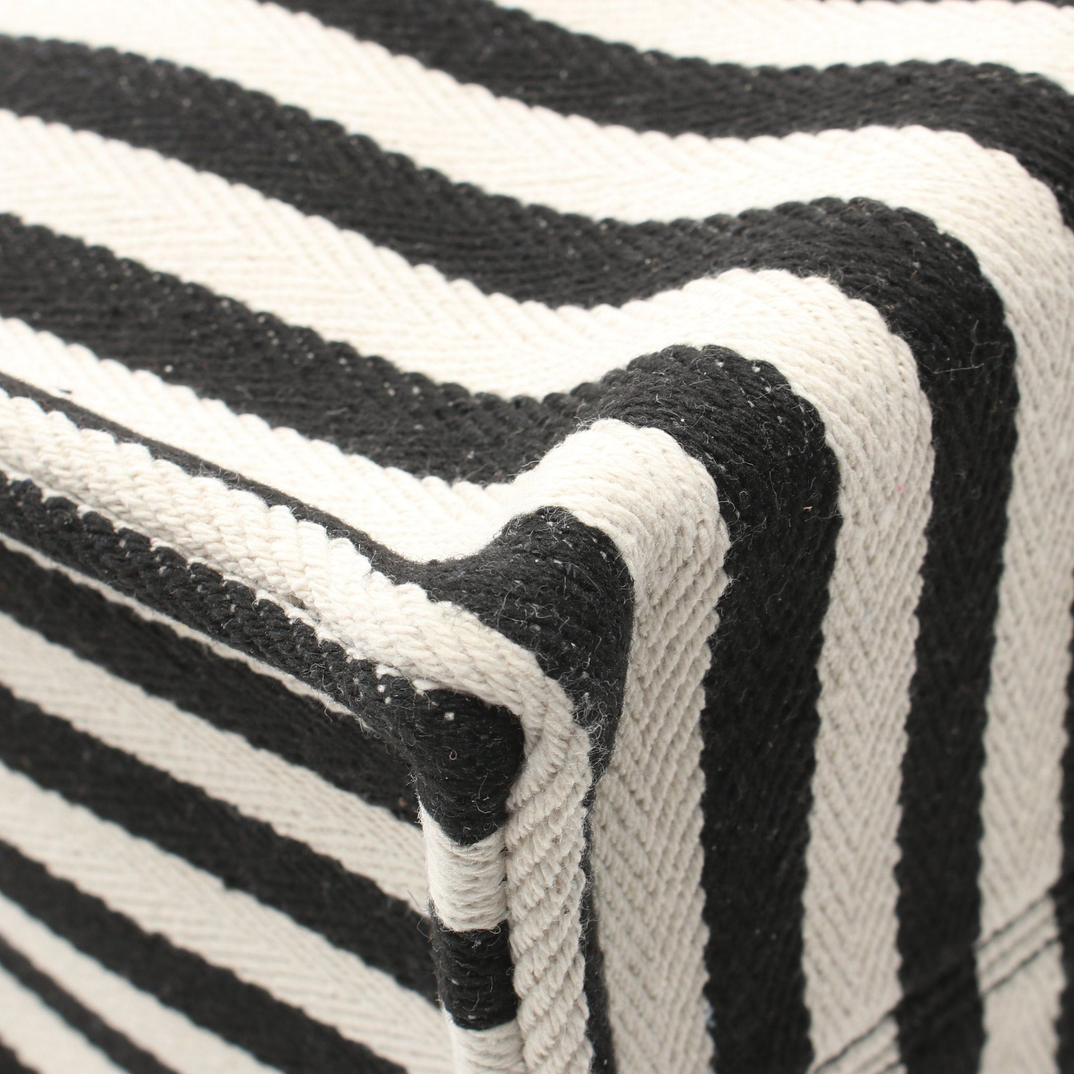 Celine Celine Large Hippopotamus Thais Shoulder Bag Tote Stripe Canvas Leather Black White Size ONE SIZE - 5 Thumbnail