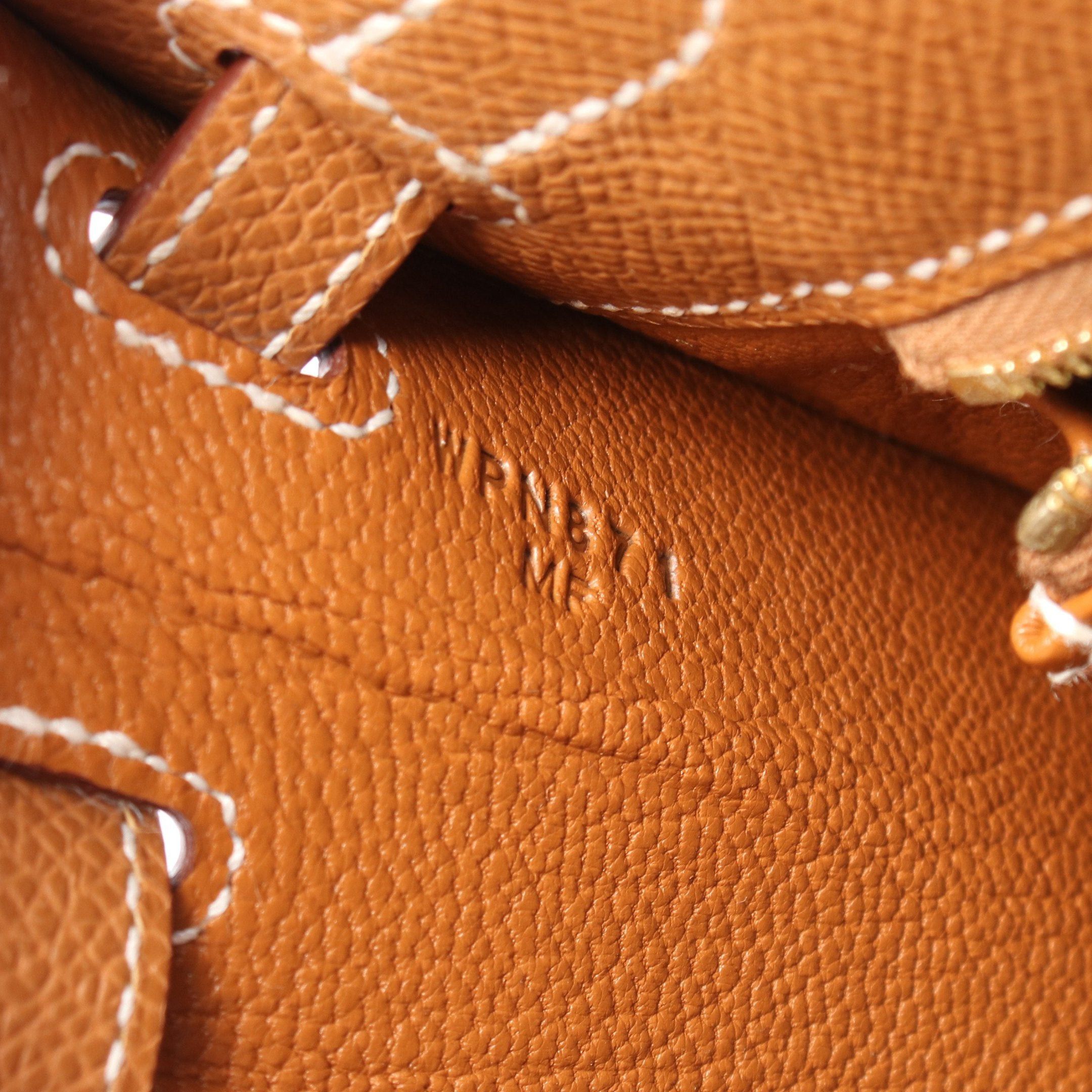 Hermes Hermes Kelly 25 Gold Handbag Veau Epsom Brown Hardware Outside Sewing Double Engraved Size ONE SIZE - 5 Thumbnail