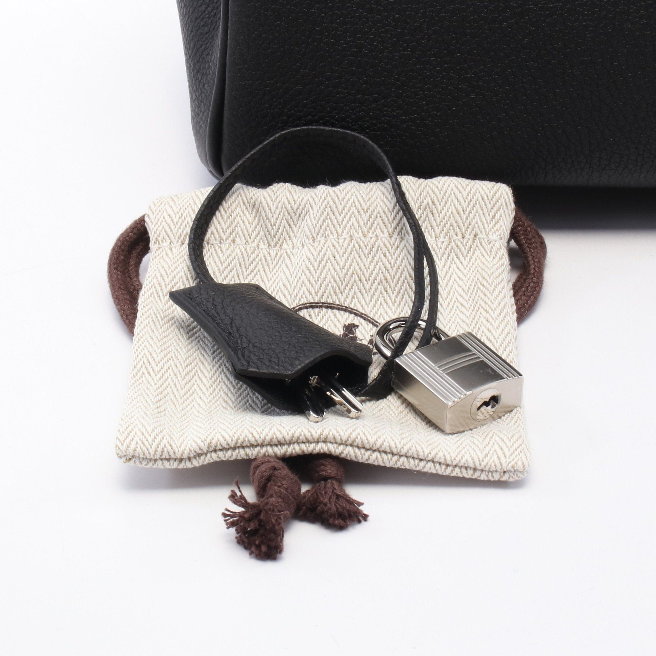Hermes Hermes Birkin 25 Handbag Togo Black Silver Hardware Double Engraved Size ONE SIZE - 6 Thumbnail