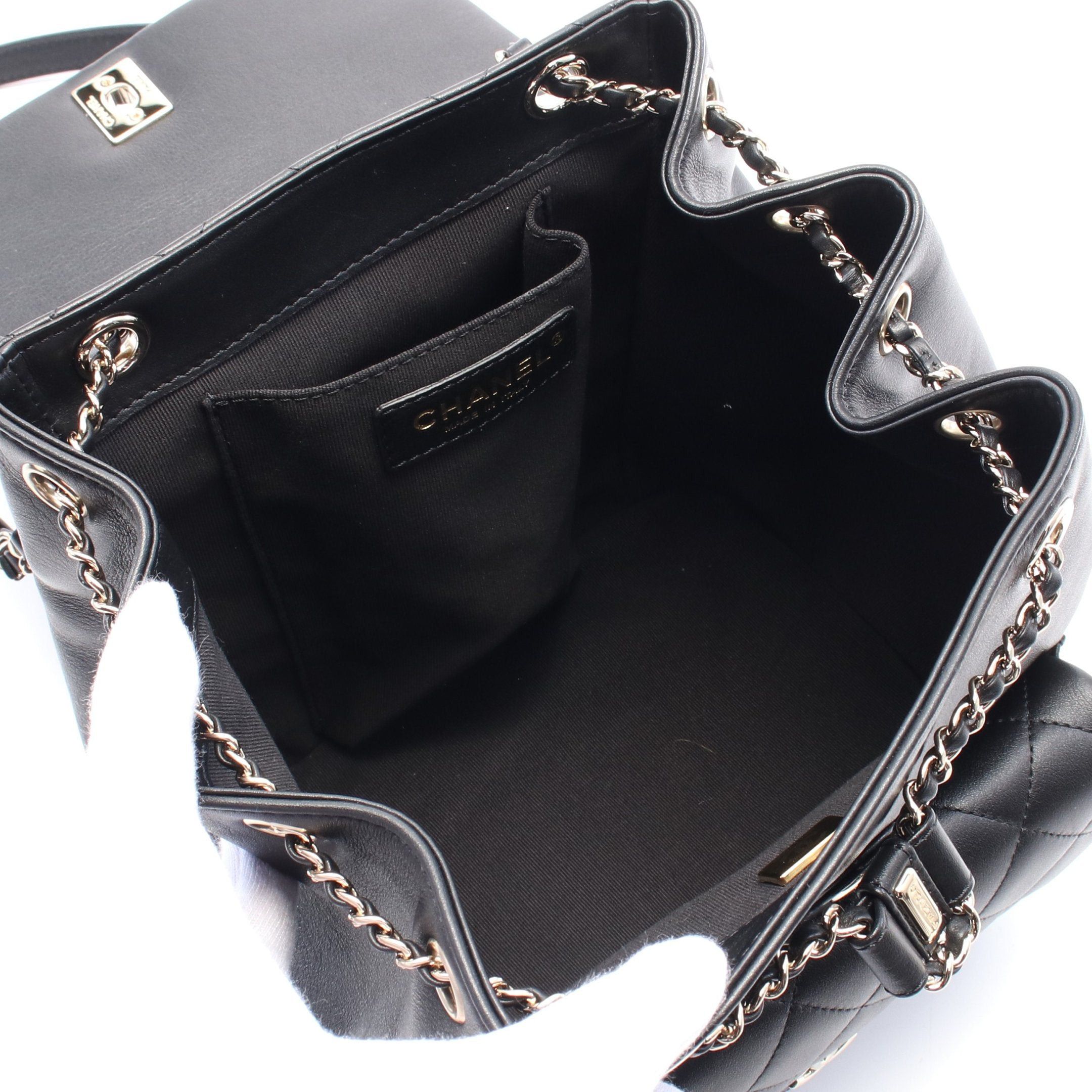 Chanel Chanel Matelasse Backpack Rucksack Lambskin Black Gold Hardware Size ONE SIZE - 3 Thumbnail