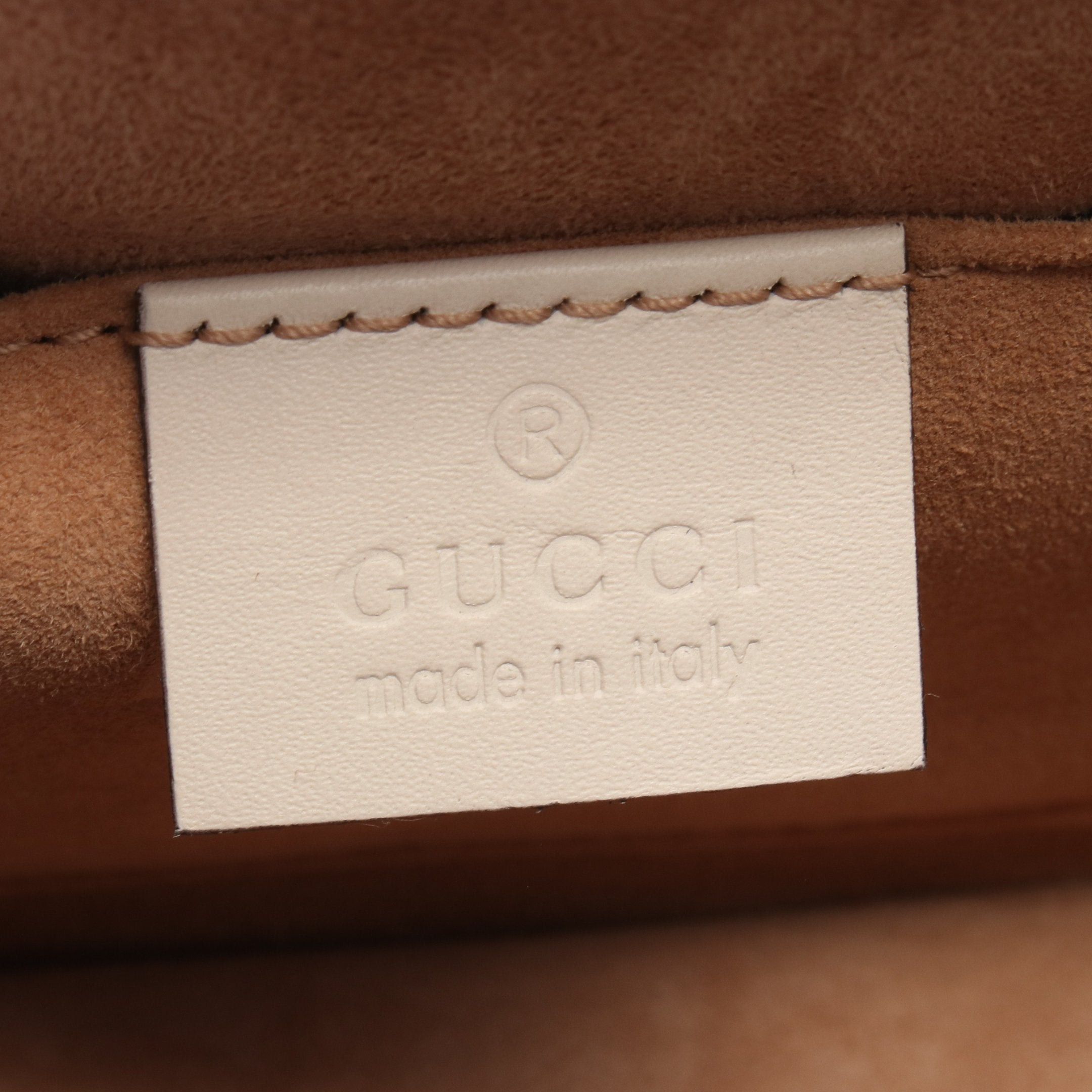 Gucci Sylvie Sherry Line Handbag Leather Ivory