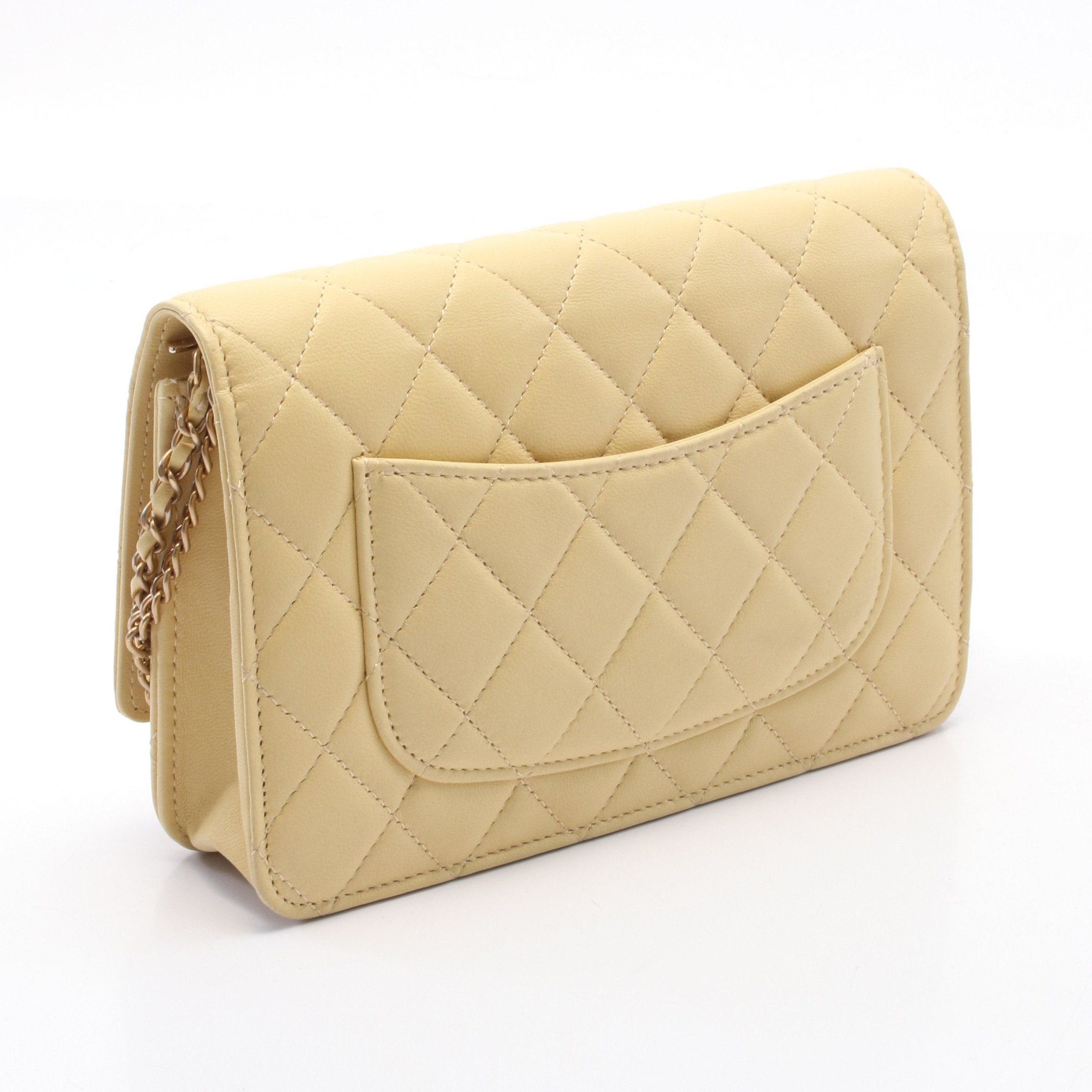 Chanel Chanel Matelasse Chain Wallet Leather Yellow Gold Hardware Size ONE SIZE - 2 Thumbnail