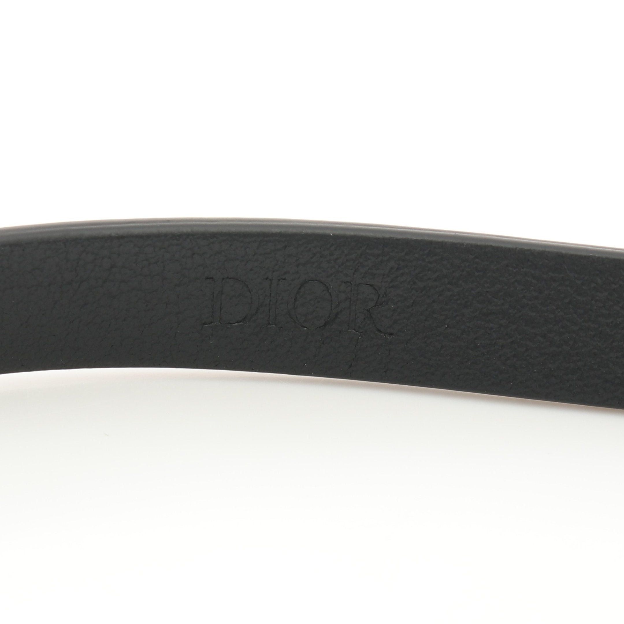 Dior Dior Couture Double Chain Bracelet Leather Black Silver Size ONE SIZE - 4 Thumbnail