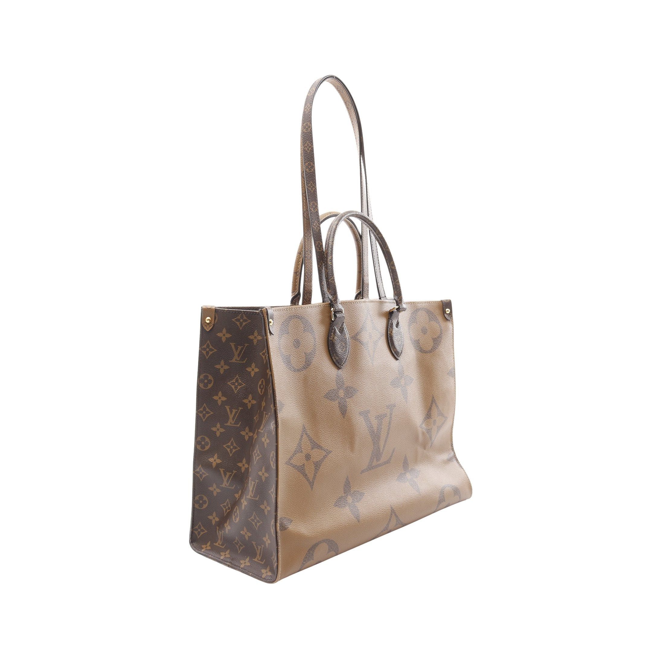 Louis Vuitton Louis Vuitton On-The-Go Gm Monogram Giant Reverse Shoulder Bag Tote Brown Beige Size ONE SIZE - 2 Thumbnail