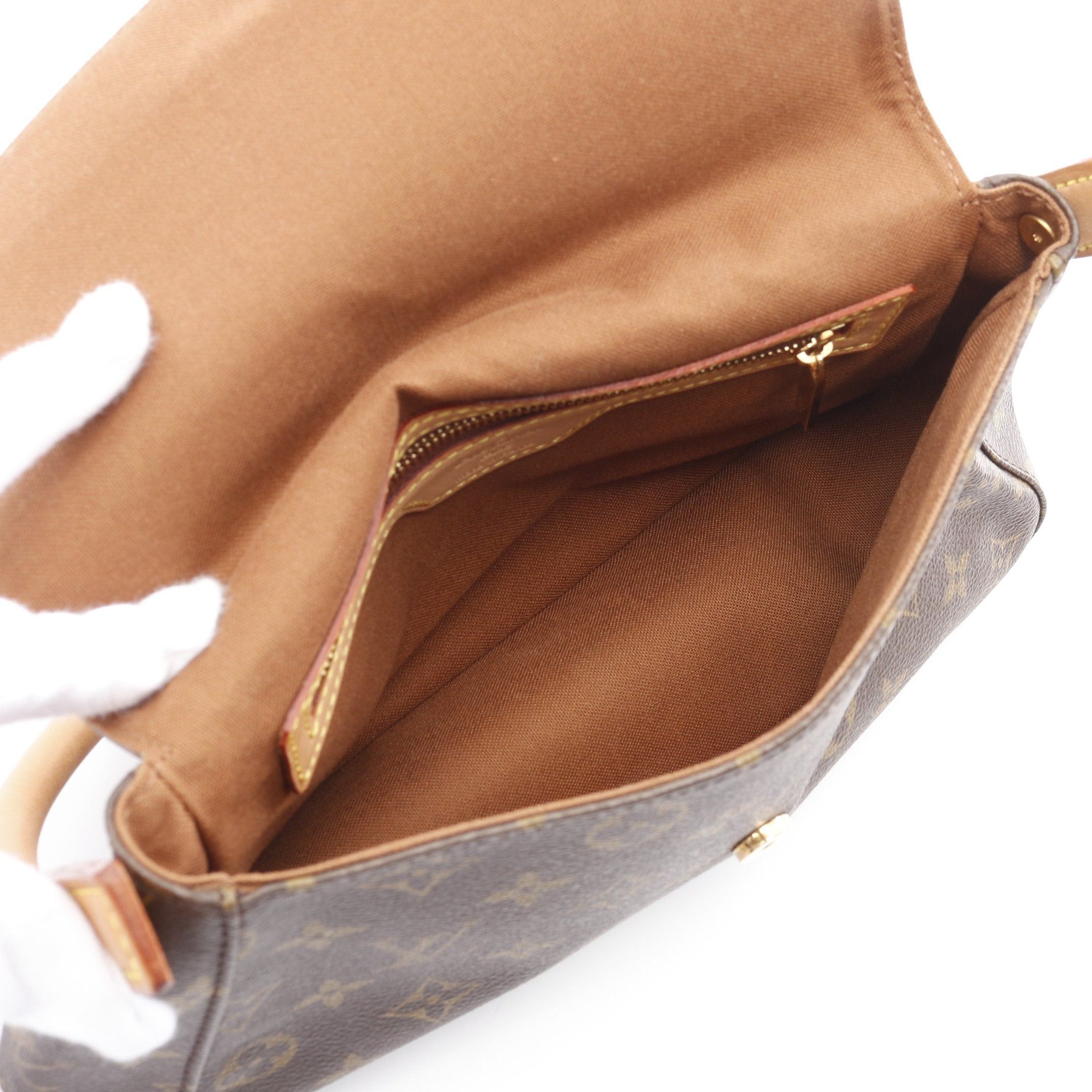 Louis Vuitton Louis Vuitton Mini Looping Monogram Handbag Leather Brown Size ONE SIZE - 3 Thumbnail
