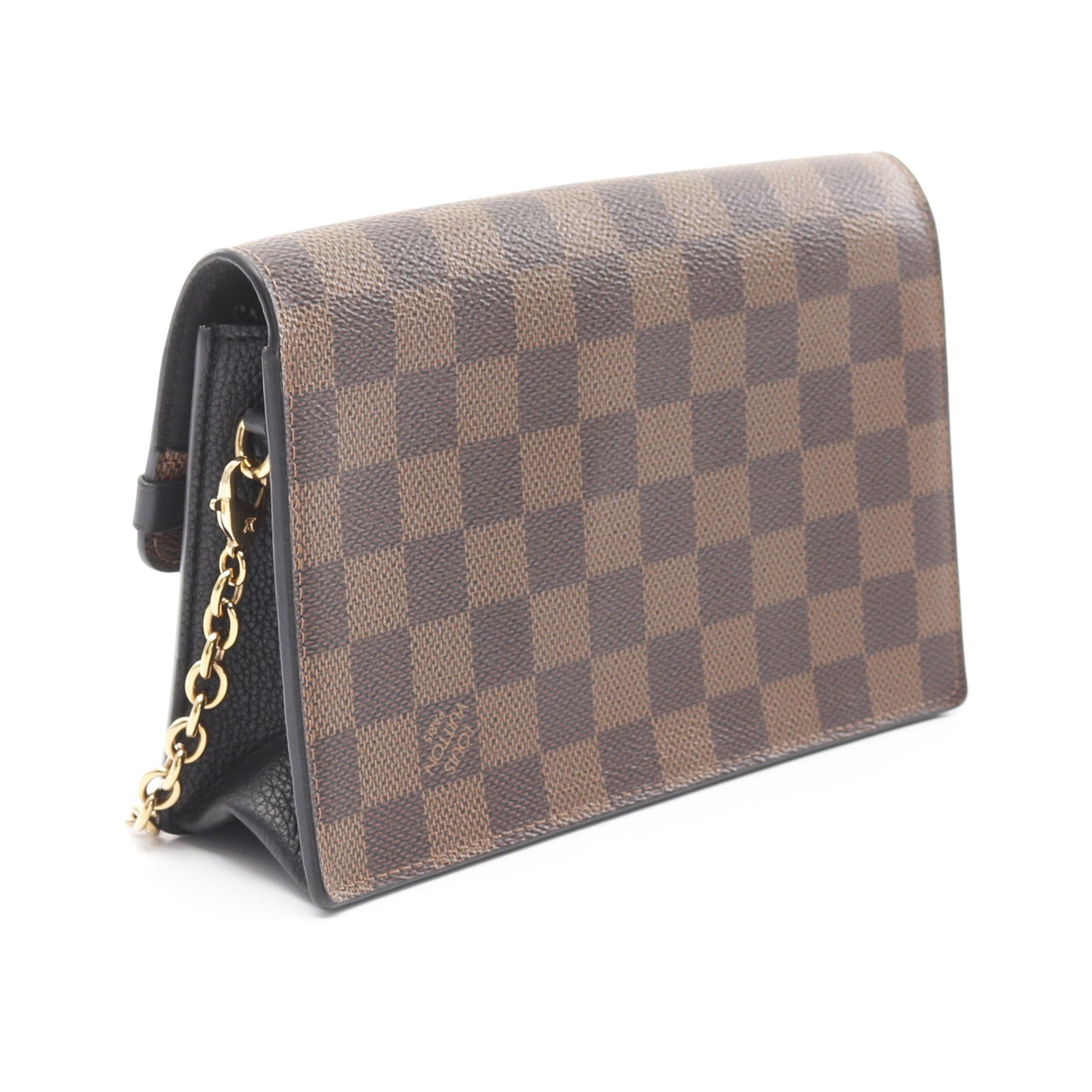Louis Vuitton Louis Vuitton Portefeuil Vavin Damier Ebene Chain Wallet Leather Brown Size ONE SIZE - 2 Thumbnail