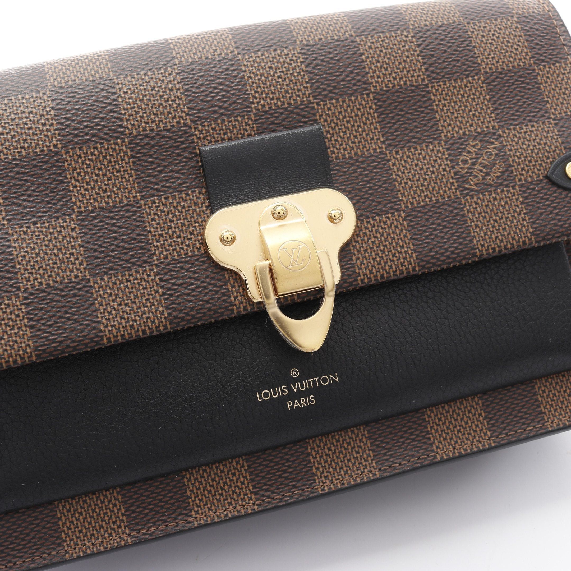 Louis Vuitton Louis Vuitton Portefeuil Vavin Damier Ebene Chain Wallet Leather Brown Size ONE SIZE - 7 Thumbnail