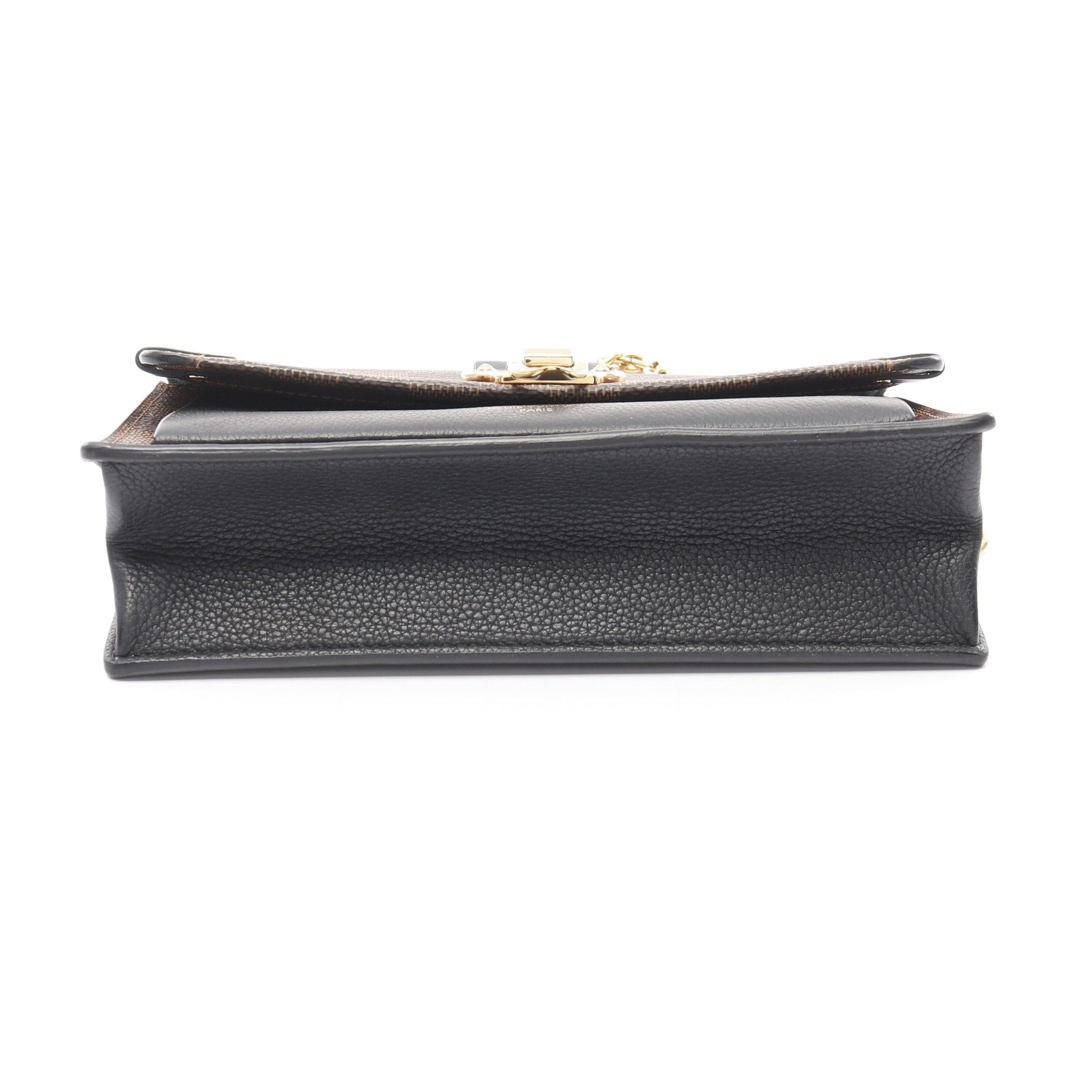 Louis Vuitton Louis Vuitton Portefeuil Vavin Damier Ebene Chain Wallet Leather Brown Size ONE SIZE - 8 Thumbnail