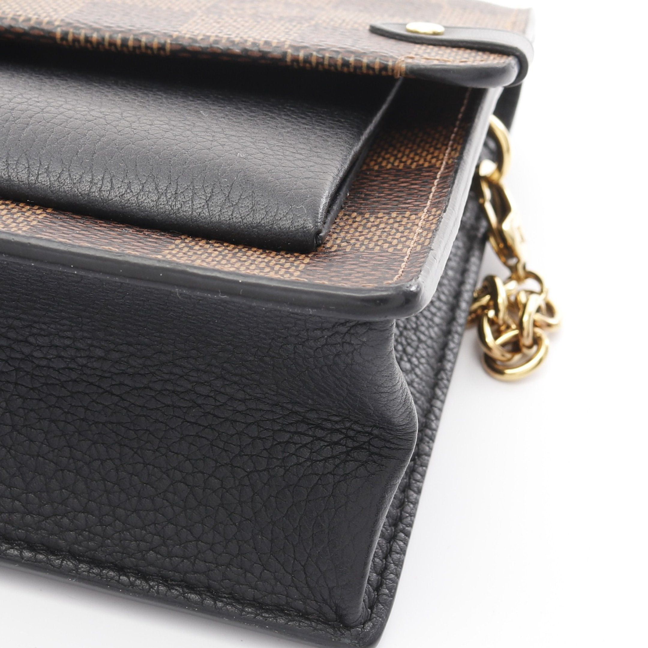 Louis Vuitton Louis Vuitton Portefeuil Vavin Damier Ebene Chain Wallet Leather Brown Size ONE SIZE - 6 Thumbnail