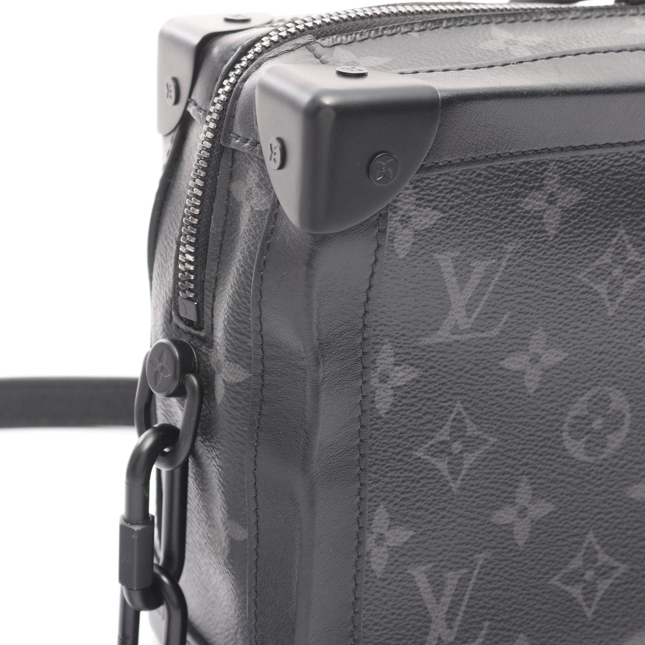 Louis Vuitton Louis Vuitton Soft Trunk Monogram Eclipse Noir Shoulder Bag Leather Black Size ONE SIZE - 9 Thumbnail