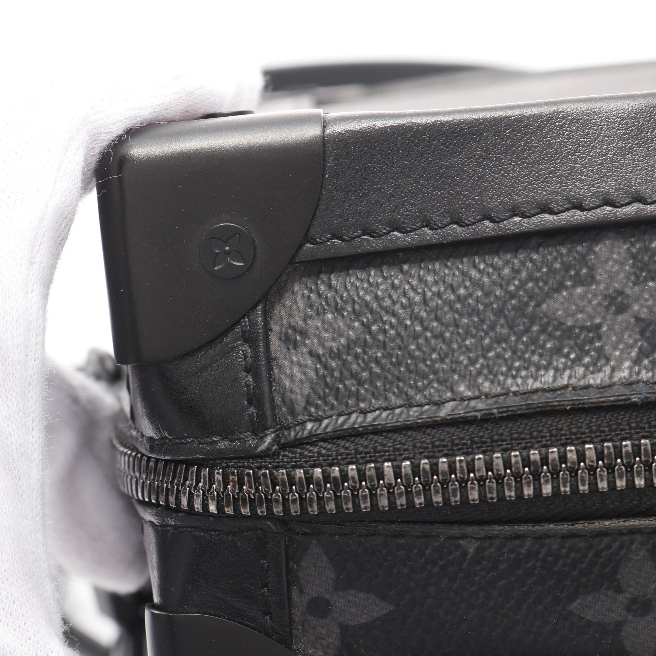 Louis Vuitton Louis Vuitton Soft Trunk Monogram Eclipse Noir Shoulder Bag Leather Black Size ONE SIZE - 8 Thumbnail