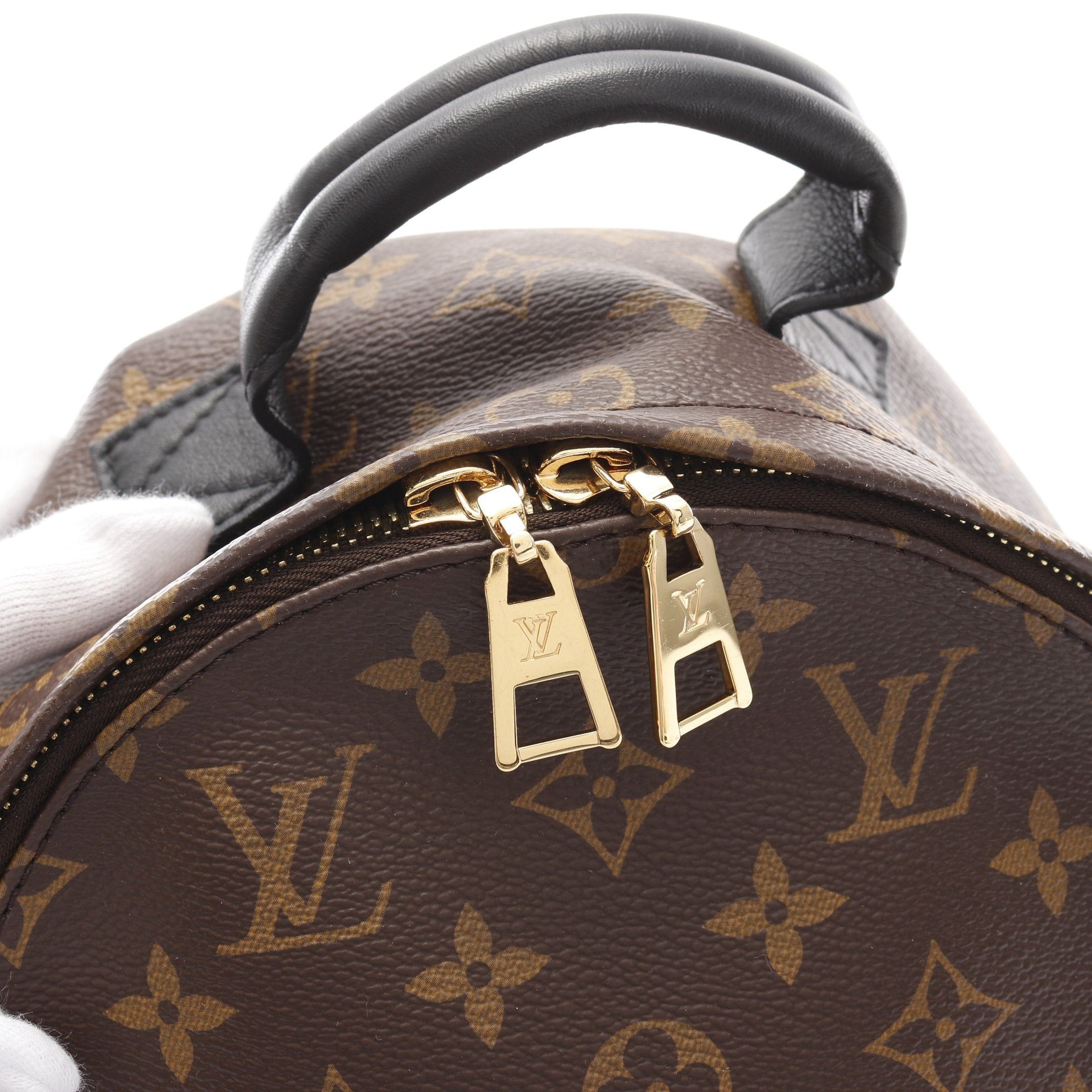 Louis Vuitton Palm Springs Backpack Pm Monogram Reverse Rucksack Leather Brown Beige