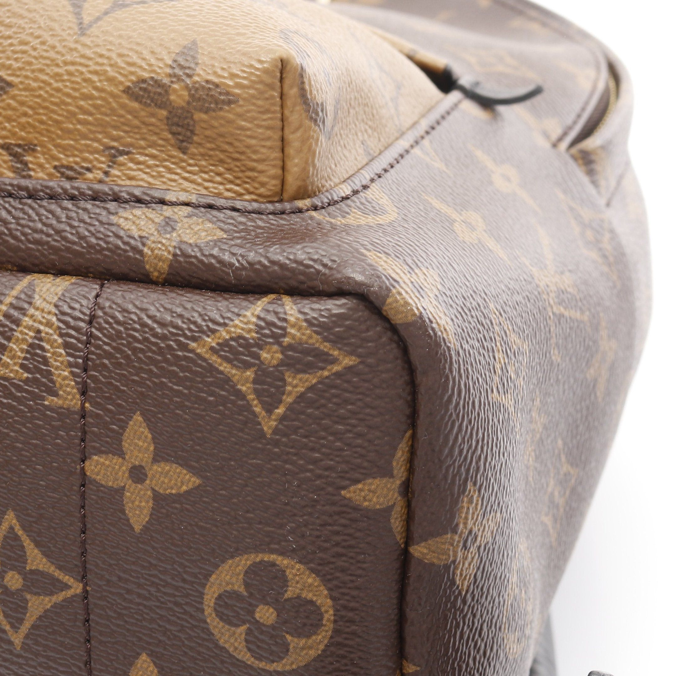 Louis Vuitton Palm Springs Backpack Pm Monogram Reverse Rucksack Leather Brown Beige