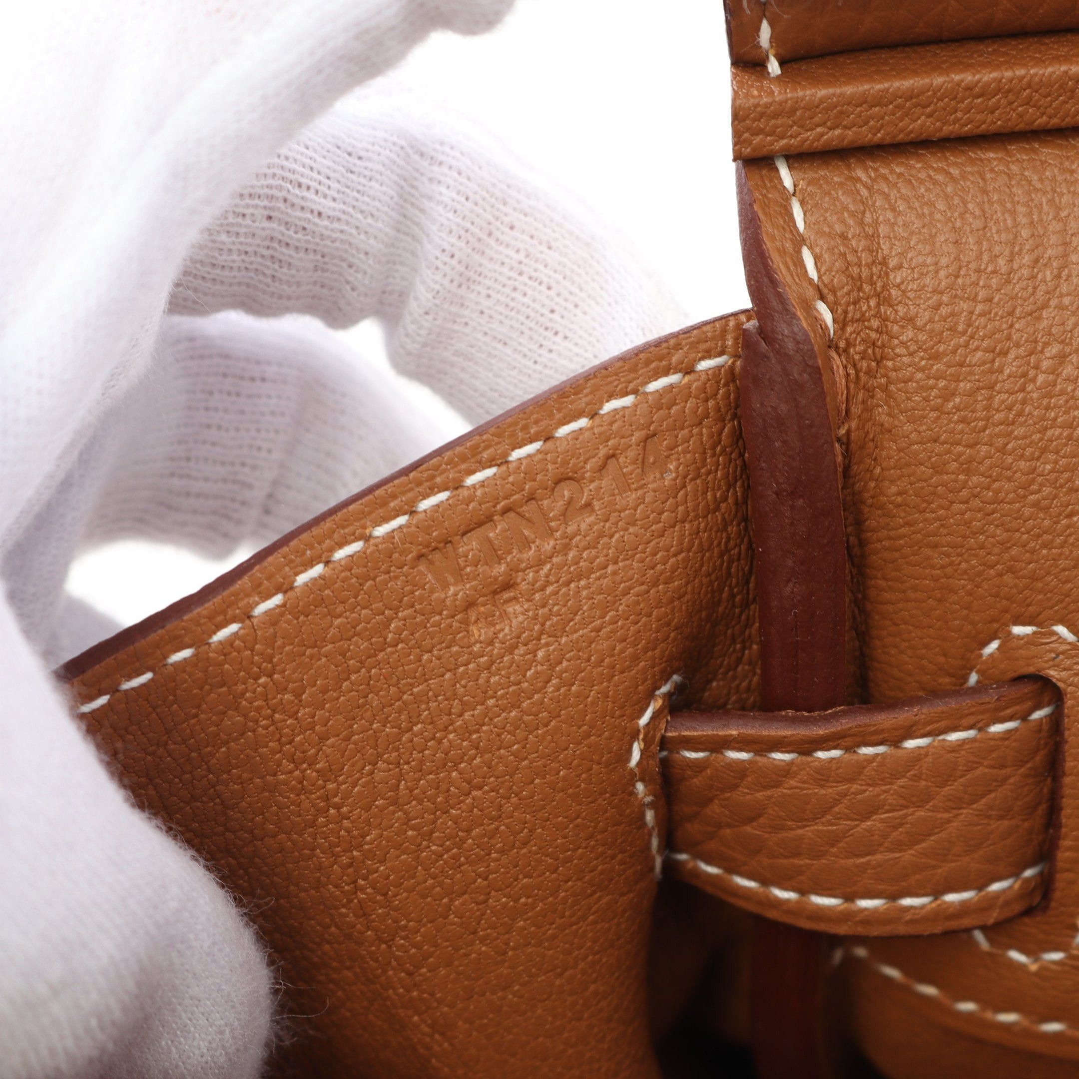 Hermes Hermes Birkin 30 Gold Handbag Togo Light Brown Silver Hardware Double Engraved Size ONE SIZE - 6 Thumbnail