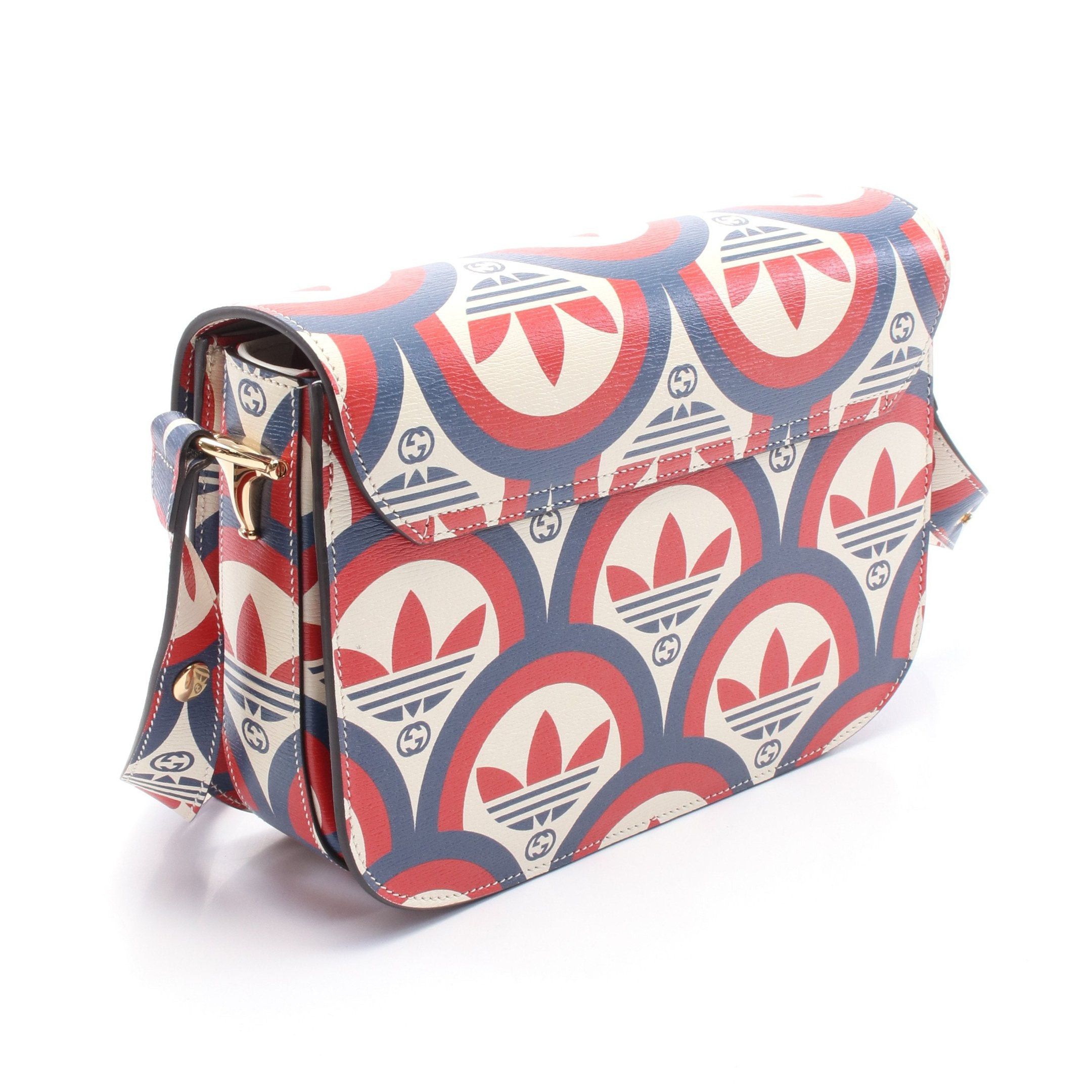 Gucci Gucci Gucci * Adidas Horsebit 1955 Shoulder Bag Leather Ivory Navy Red Size ONE SIZE - 2 Thumbnail