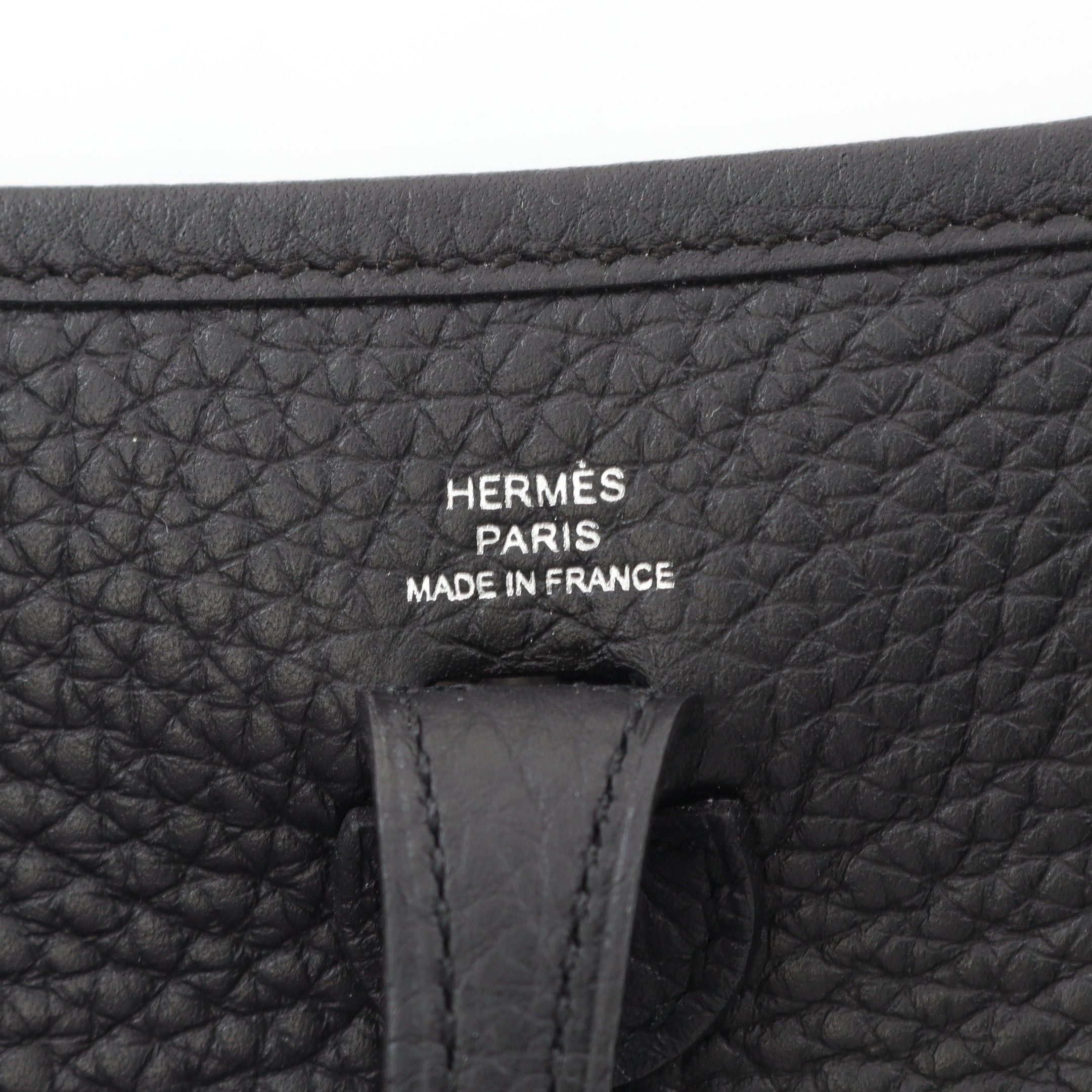 Hermes Hermes Evelyn Tpm Amazon Shoulder Bag Clemence Leather Black Silver Hardware Double Engraved Size ONE SIZE - 4 Thumbnail