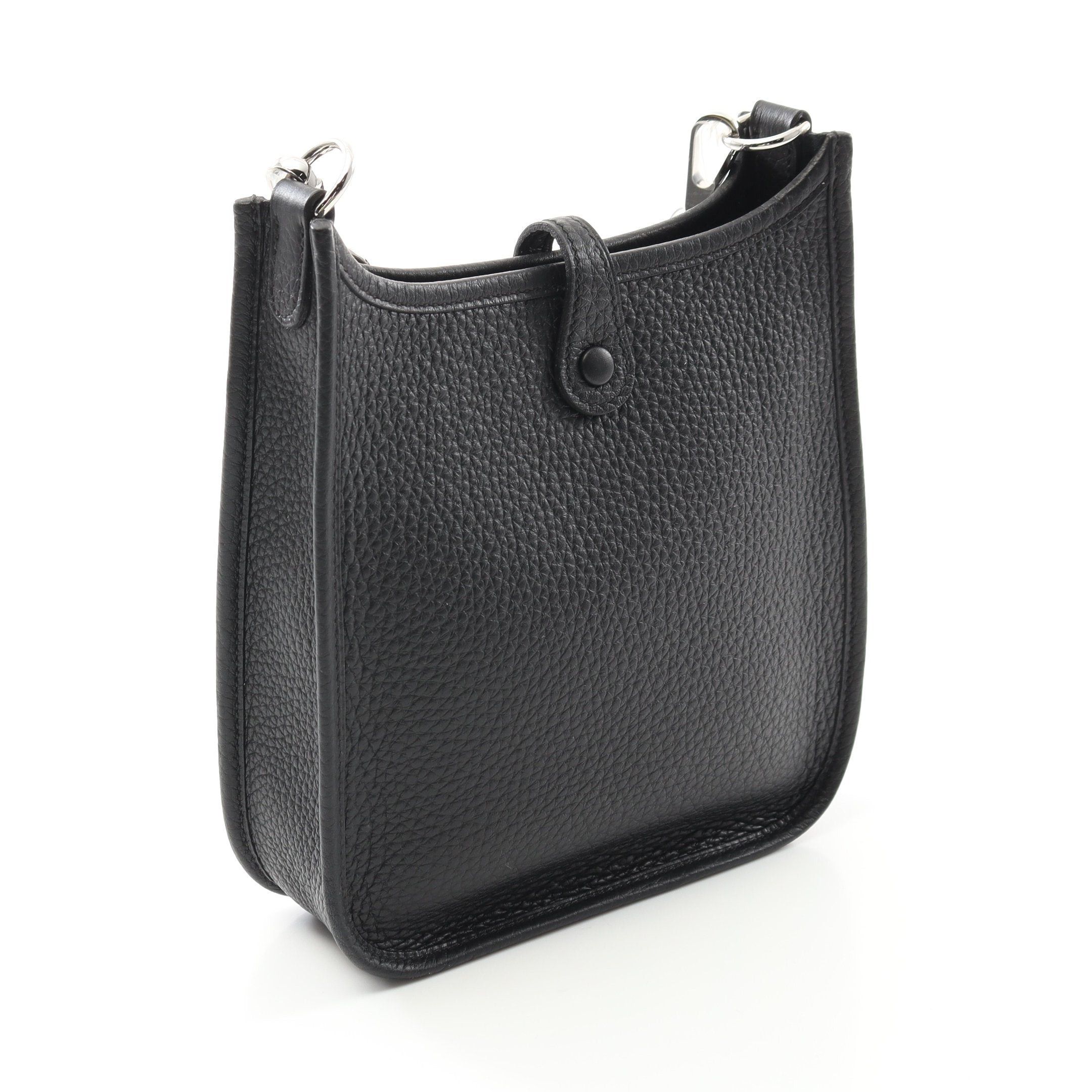 Hermes Hermes Evelyn Tpm Amazon Shoulder Bag Clemence Leather Black Silver Hardware Double Engraved Size ONE SIZE - 2 Thumbnail