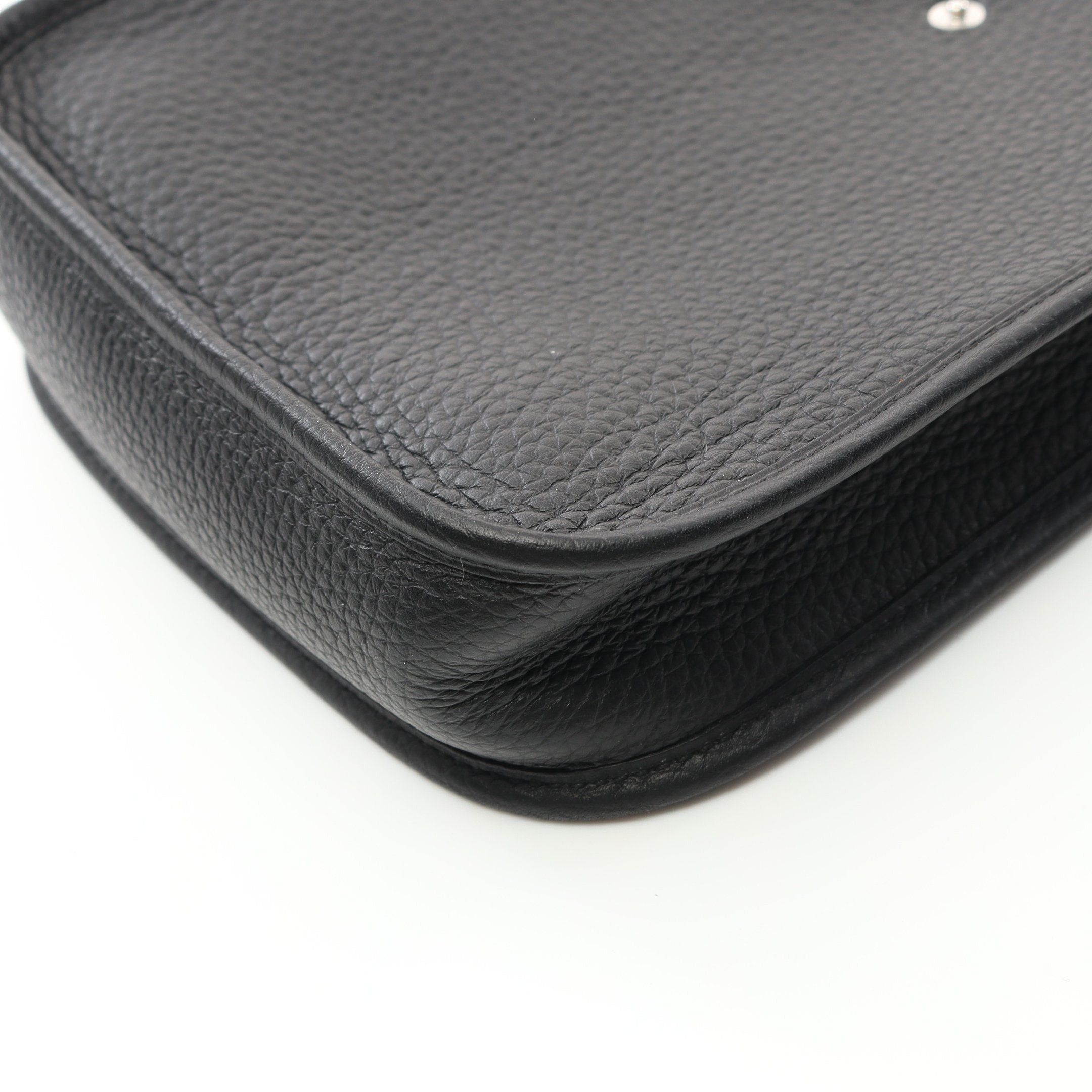 Hermes Hermes Evelyn Tpm Amazon Shoulder Bag Clemence Leather Black Silver Hardware Double Engraved Size ONE SIZE - 6 Thumbnail