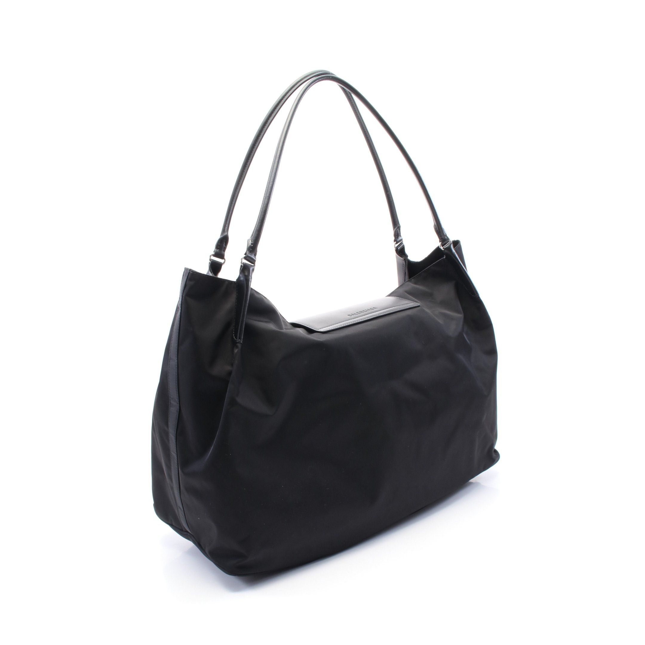 Balenciaga Balenciaga Geneve Large Hobo Shoulder Bag Tote Nylon Leather Black Size ONE SIZE - 2 Thumbnail